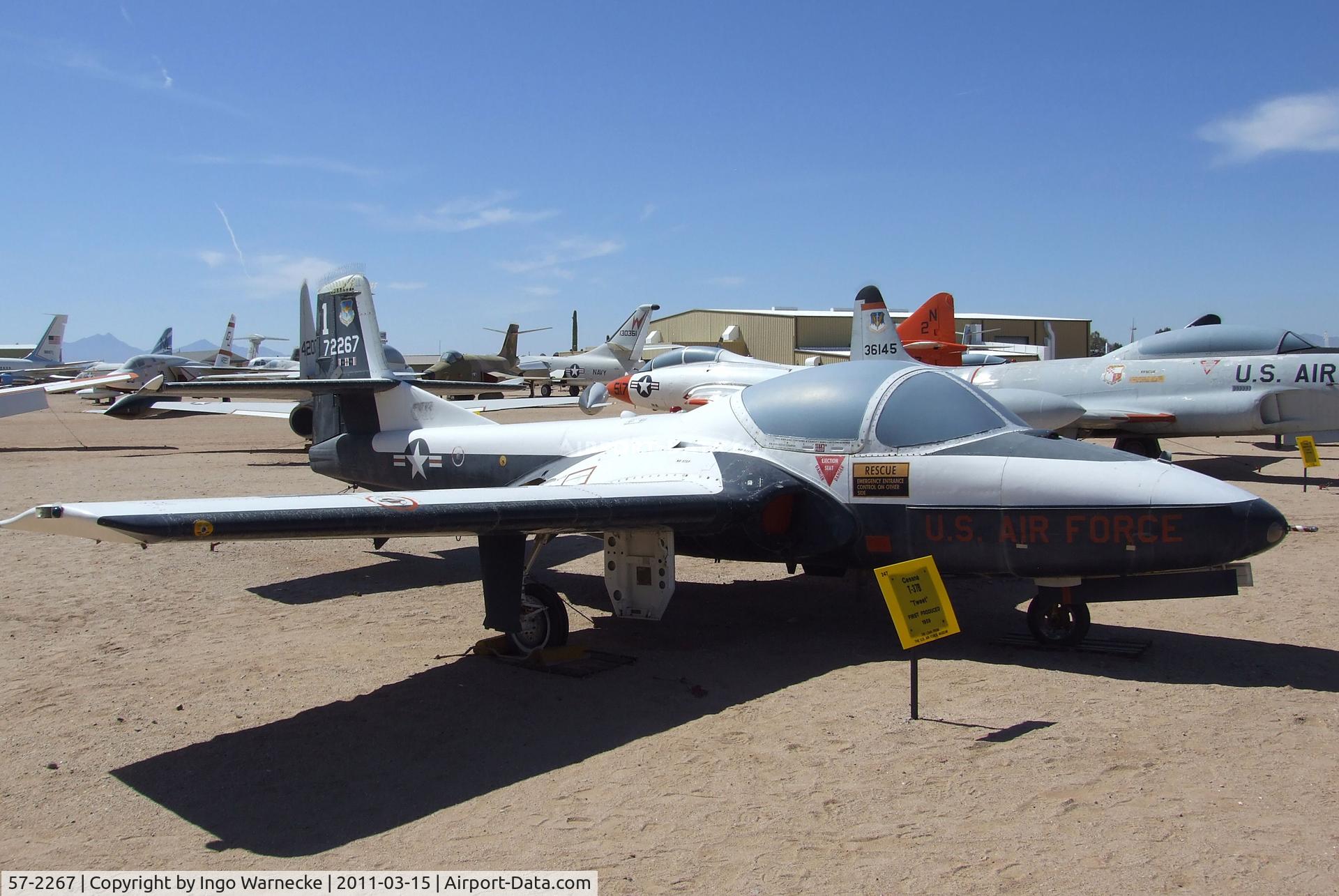 57-2267, 1957 Cessna OT-37B Tweety Bird C/N 40200, Cessna OT-37B at the Pima Air & Space Museum, Tucson AZ