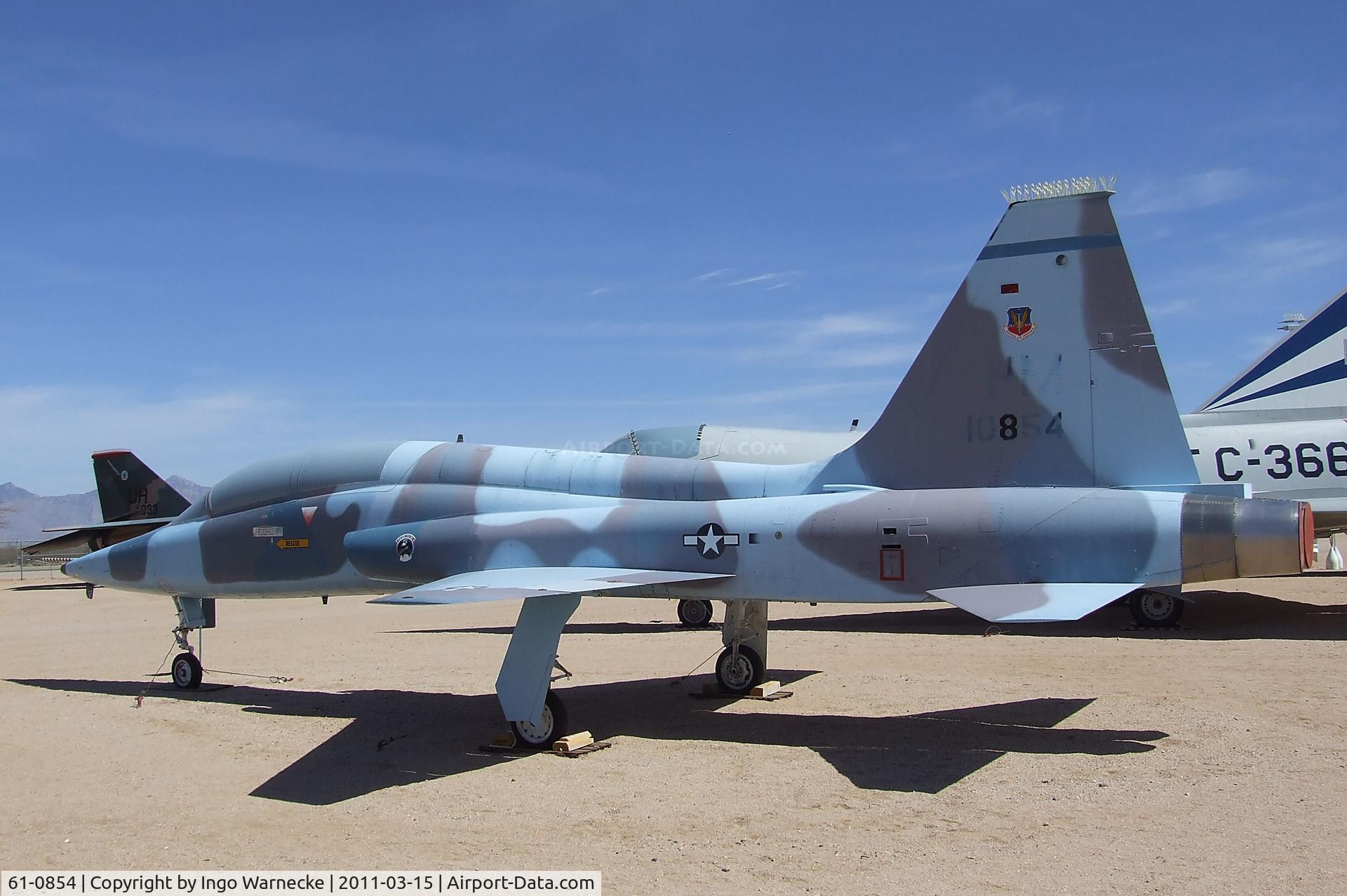 61-0854, 1961 Northrop T-38A-40-NO Talon C/N N.5220, Northrop T-38A Talon at the Pima Air & Space Museum, Tucson AZ