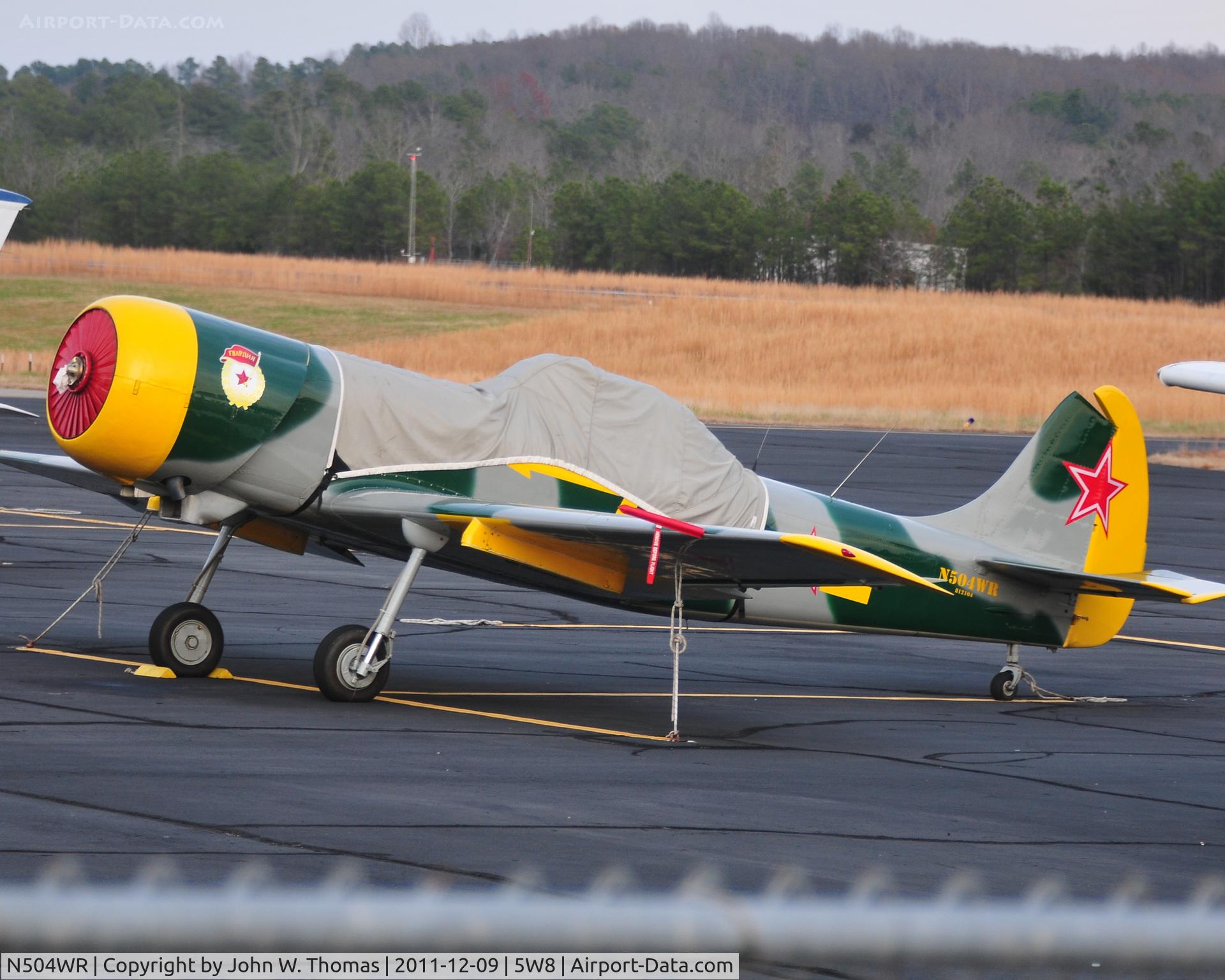 N504WR, 1981 Yakovlev Yak-50 C/N 812104, In for repairs.