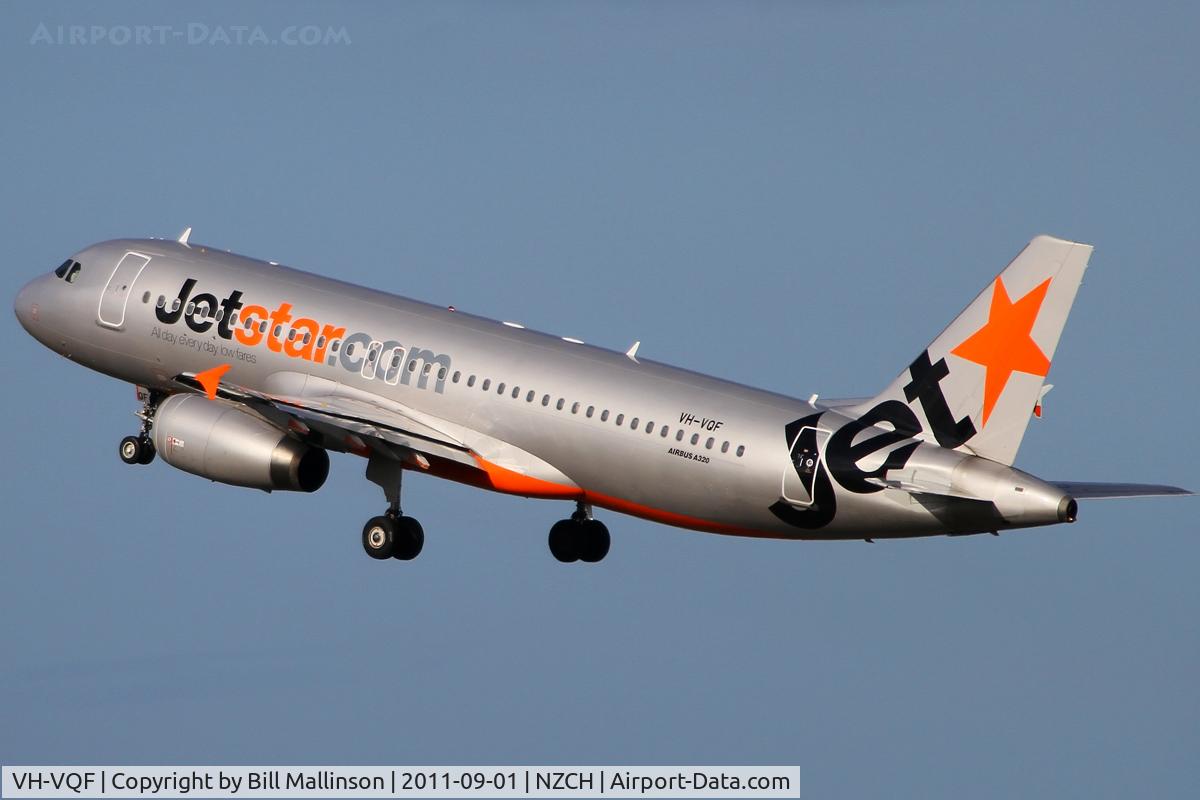 VH-VQF, 2008 Airbus A320-232 C/N 3474, away from 02