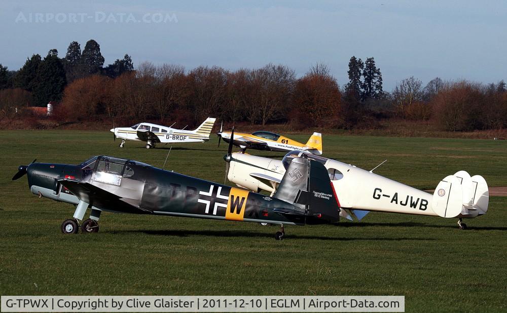 G-TPWX, 1966 Heliopolis Gomhouria Mk.6 (Bu-181) C/N 183, Ex: D-EECW>G-TPWX - Egyptian version of the Bücker Bü 181 Bestmann, arrived at its new home on a farm strip near Lewes, Sussex, in the UK, on November 10, 2011