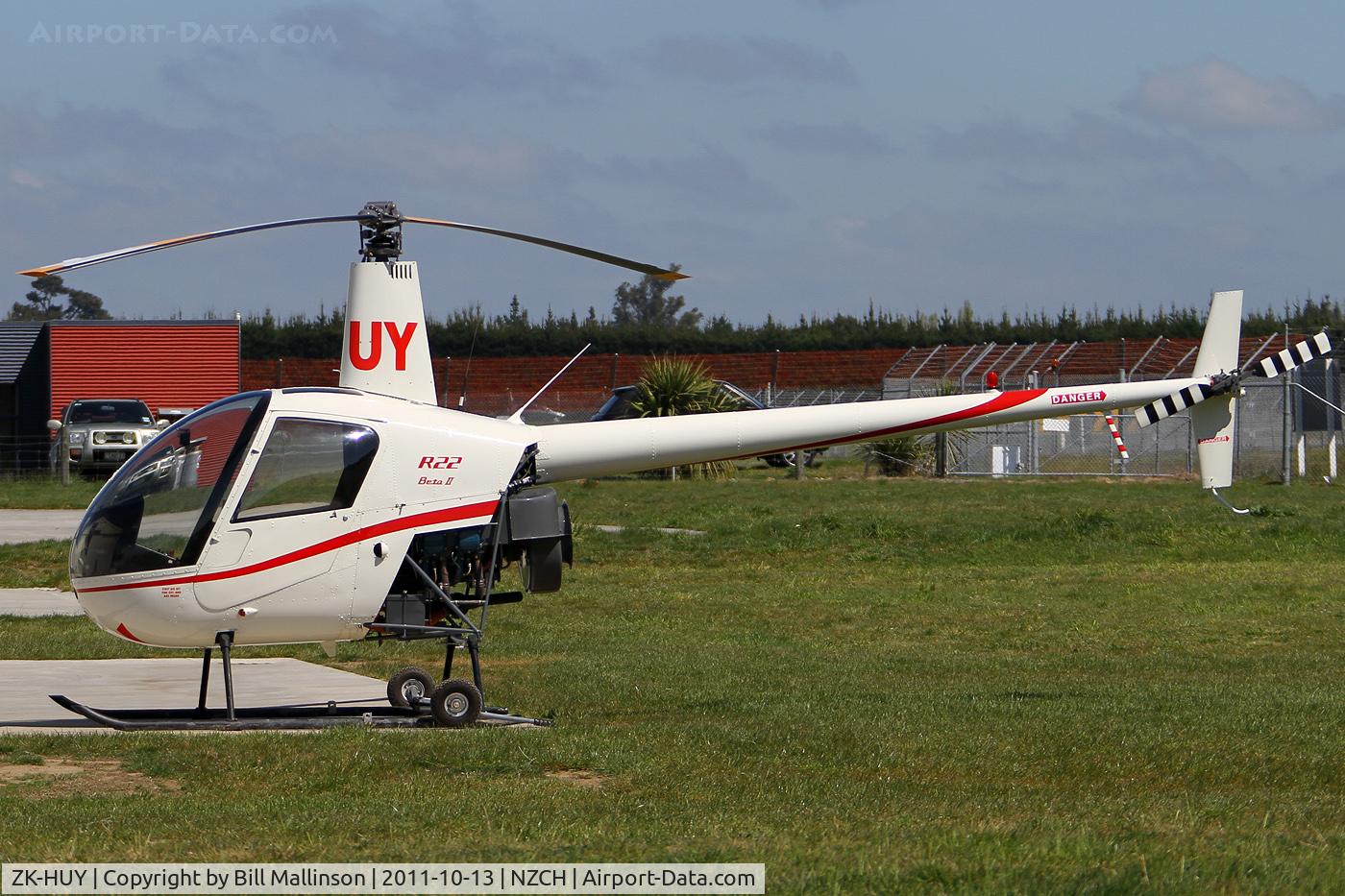 ZK-HUY, Robinson R22 Beta C/N 0321, parked up for the day