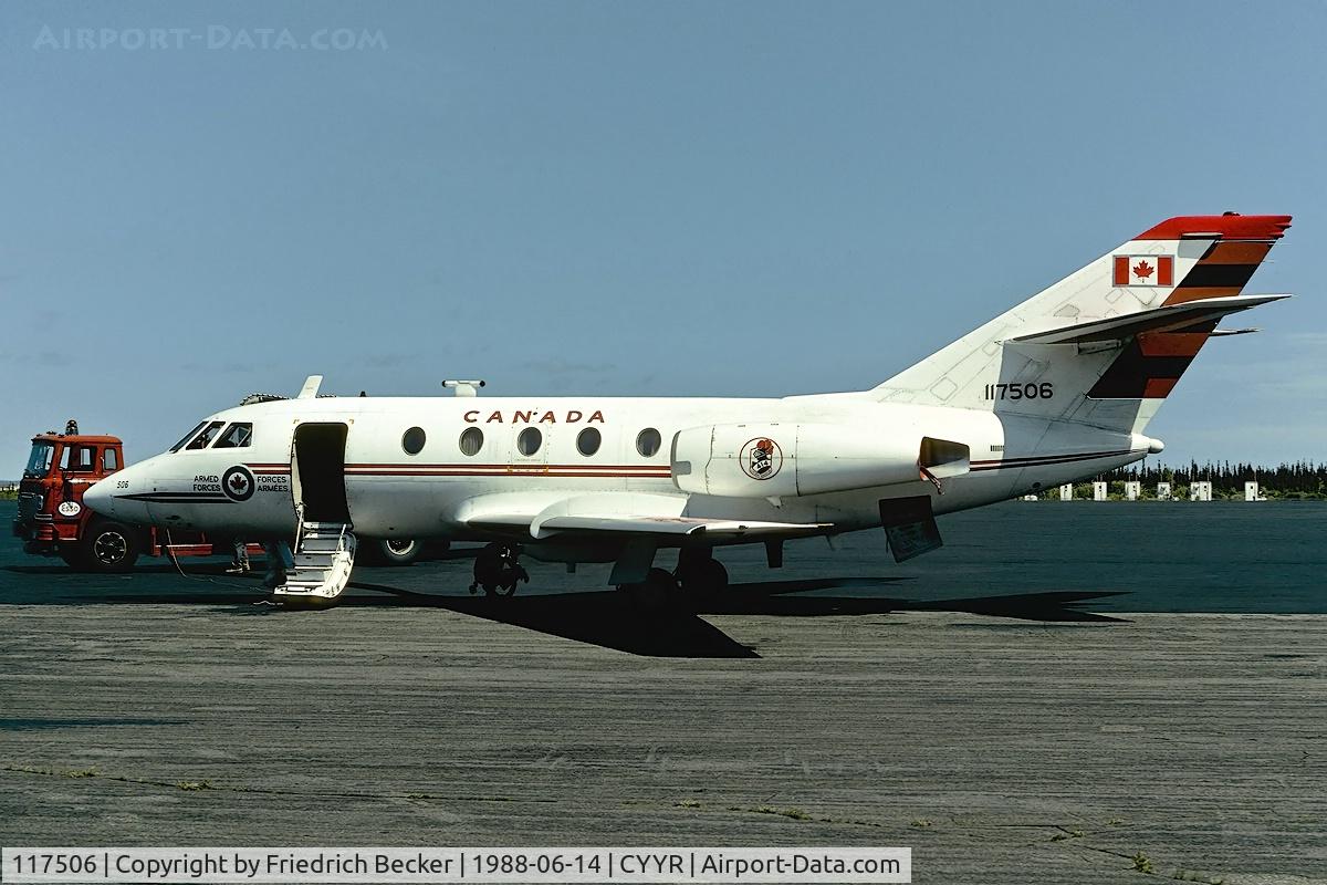 117506, 1967 Dassault Falcon (Mystere) 20C C/N 109, refuelling while transient at Goose Bay