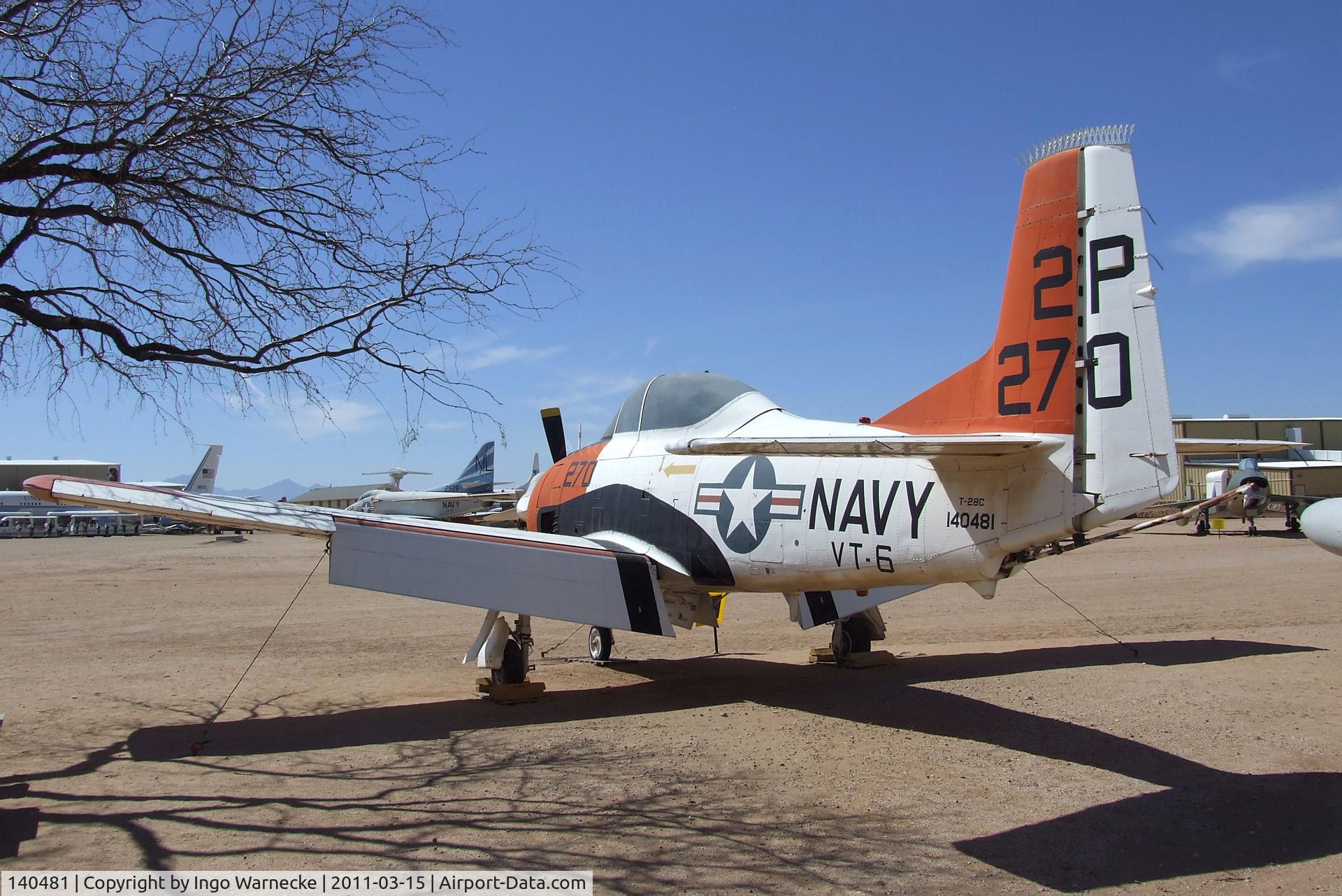 140481, North American T-28C Trojan Trojan C/N 226-58, North American T-28C Trojan at the Pima Air & Space Museum, Tucson AZ
