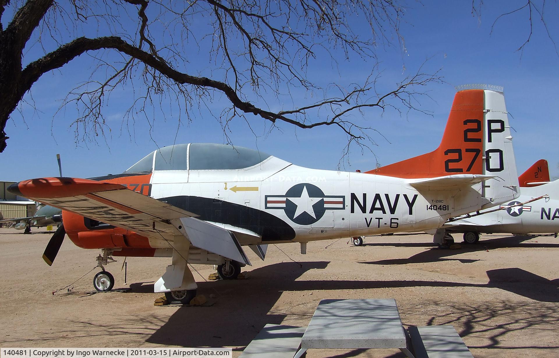 140481, North American T-28C Trojan Trojan C/N 226-58, North American T-28C Trojan at the Pima Air & Space Museum, Tucson AZ