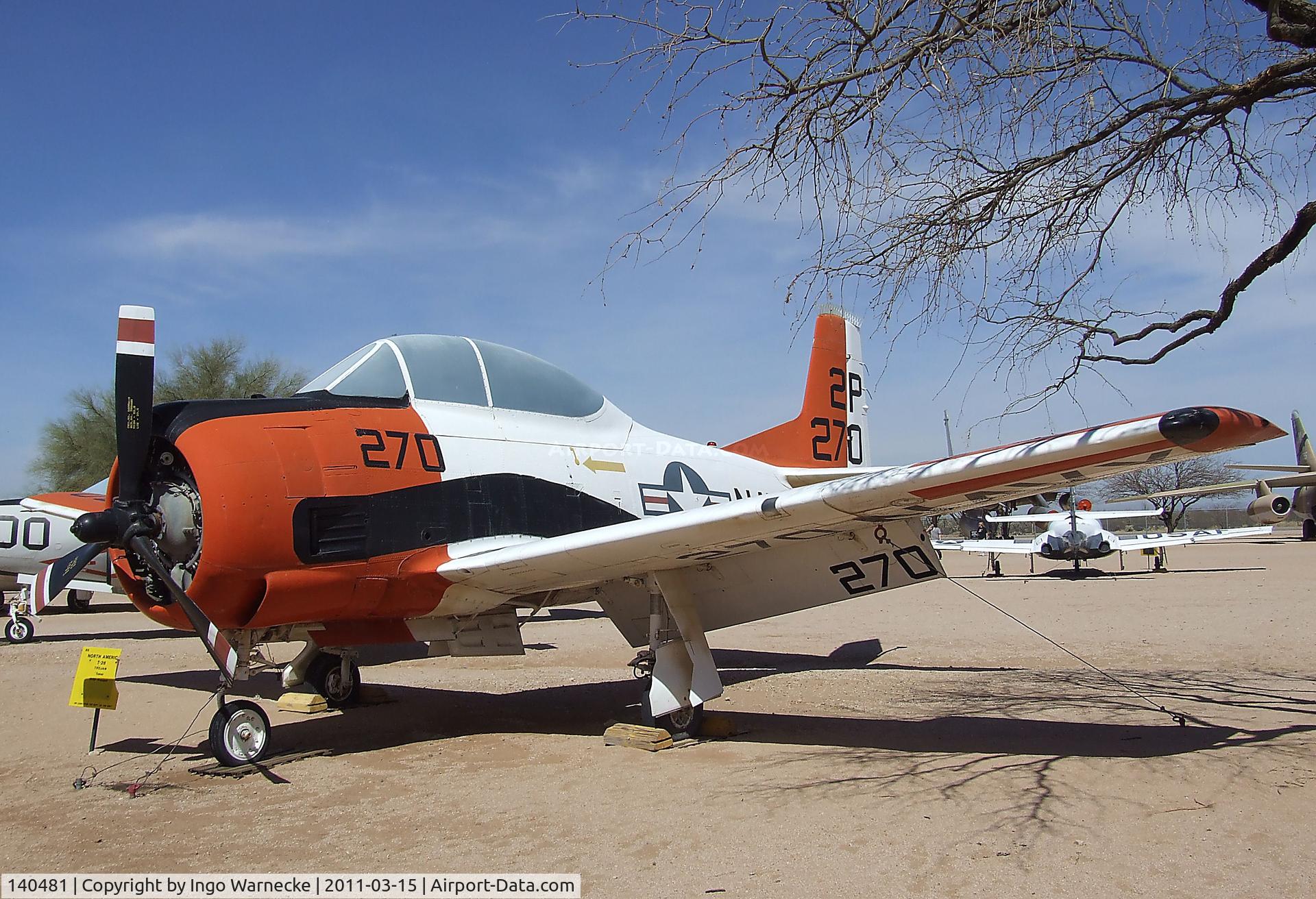 140481, North American T-28C Trojan Trojan C/N 226-58, North American T-28C Trojan at the Pima Air & Space Museum, Tucson AZ