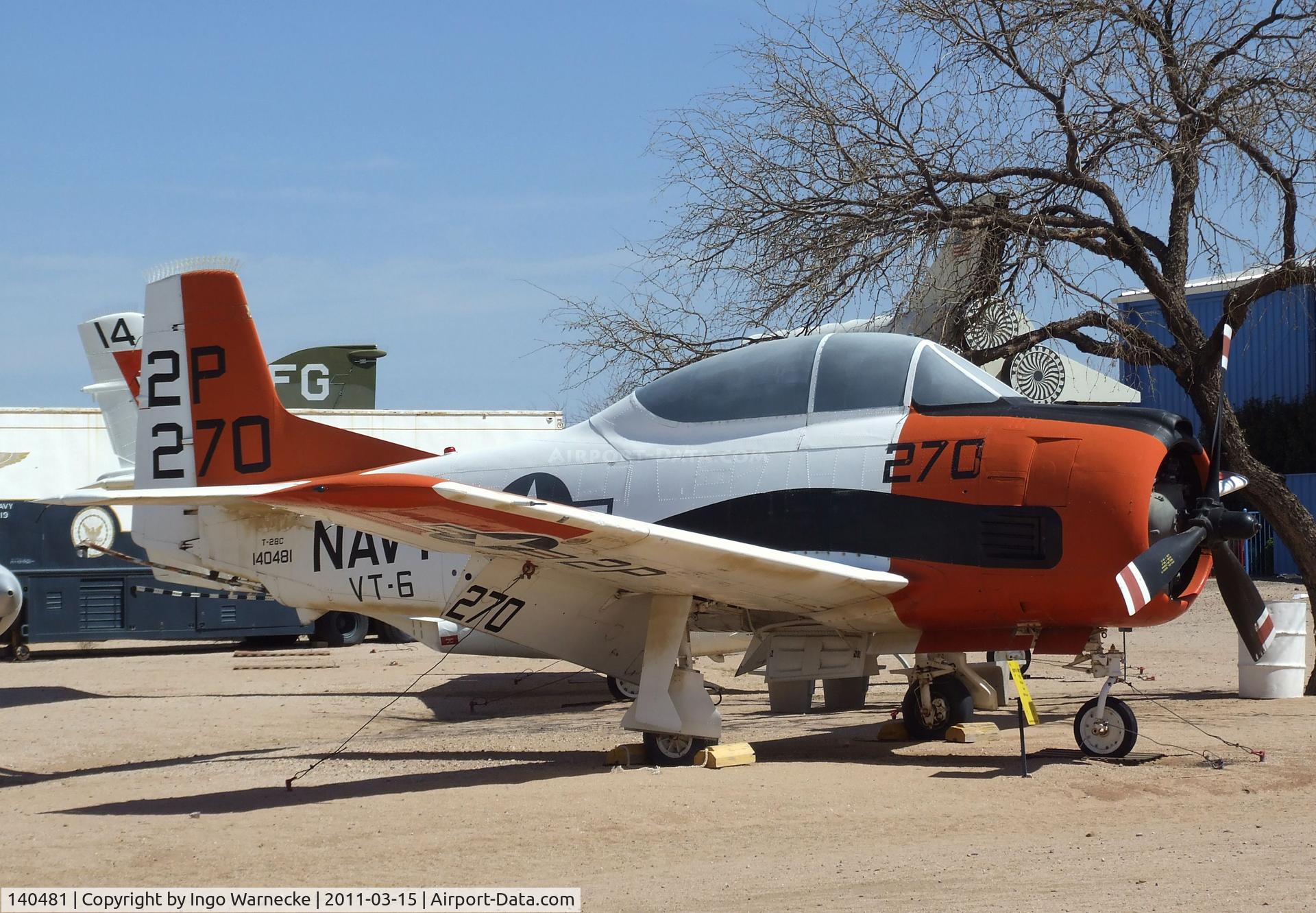 140481, North American T-28C Trojan Trojan C/N 226-58, North American T-28C Trojan at the Pima Air & Space Museum, Tucson AZ