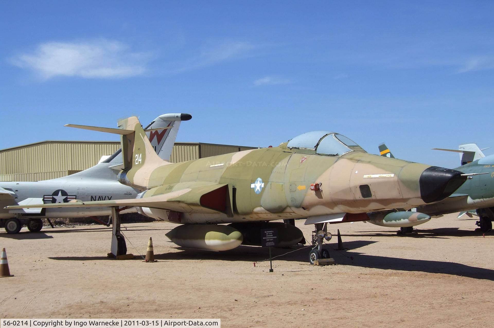 56-0214, 1956 McDonnell RF-101C Voodoo C/N 230, McDonnell RF-101C Voodoo at the Pima Air & Space Museum, Tucson AZ