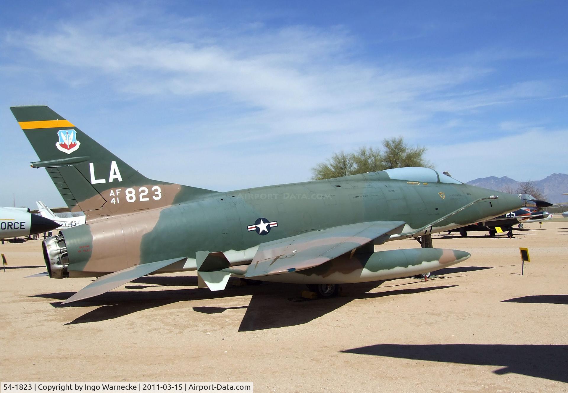 54-1823, 1954 North American F-100C Super Sabre C/N 217-84, North American F-100C Super Sabre at the Pima Air & Space Museum, Tucson AZ
