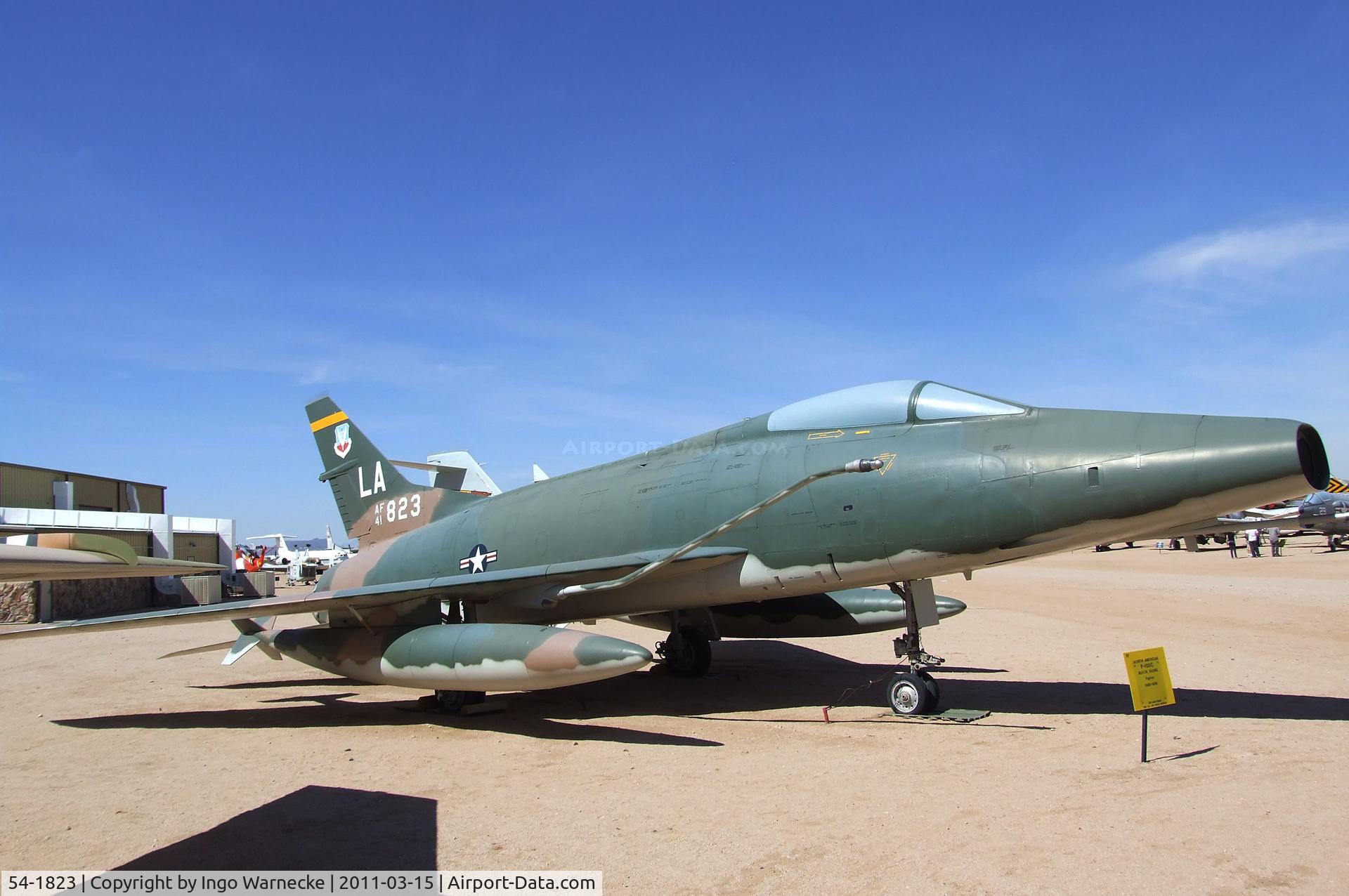 54-1823, 1954 North American F-100C Super Sabre C/N 217-84, North American F-100C Super Sabre at the Pima Air & Space Museum, Tucson AZ