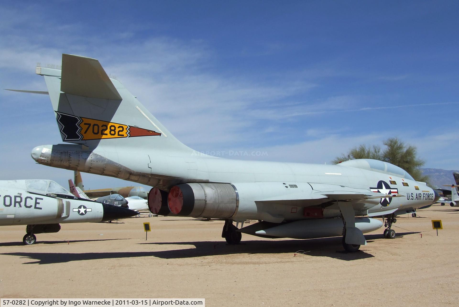 57-0282, 1957 McDonnell F-101B-85-MC Voodoo C/N 460, McDonnell F-101B Voodoo at the Pima Air & Space Museum, Tucson AZ