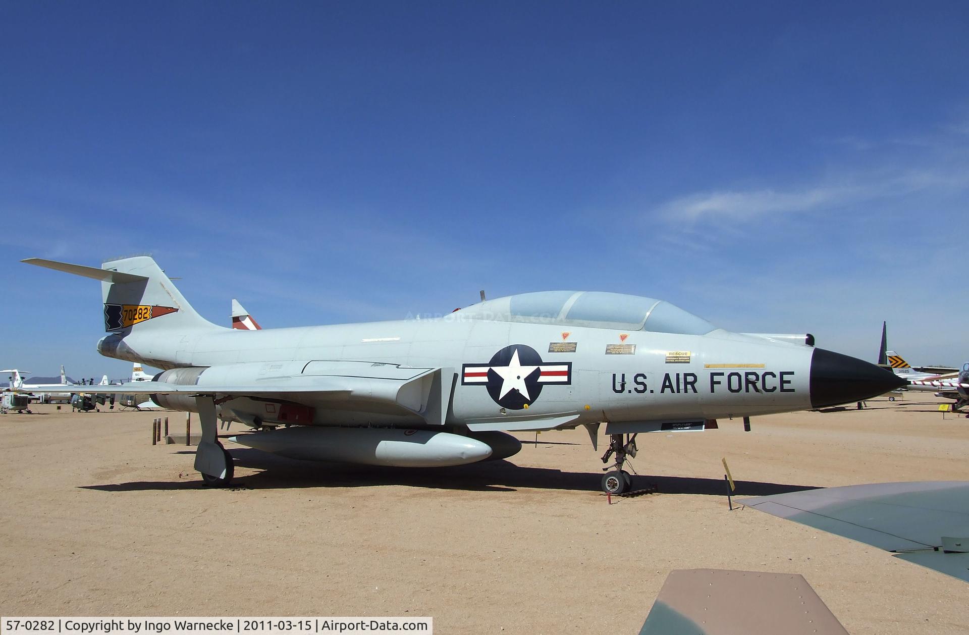57-0282, 1957 McDonnell F-101B-85-MC Voodoo C/N 460, McDonnell F-101B Voodoo at the Pima Air & Space Museum, Tucson AZ
