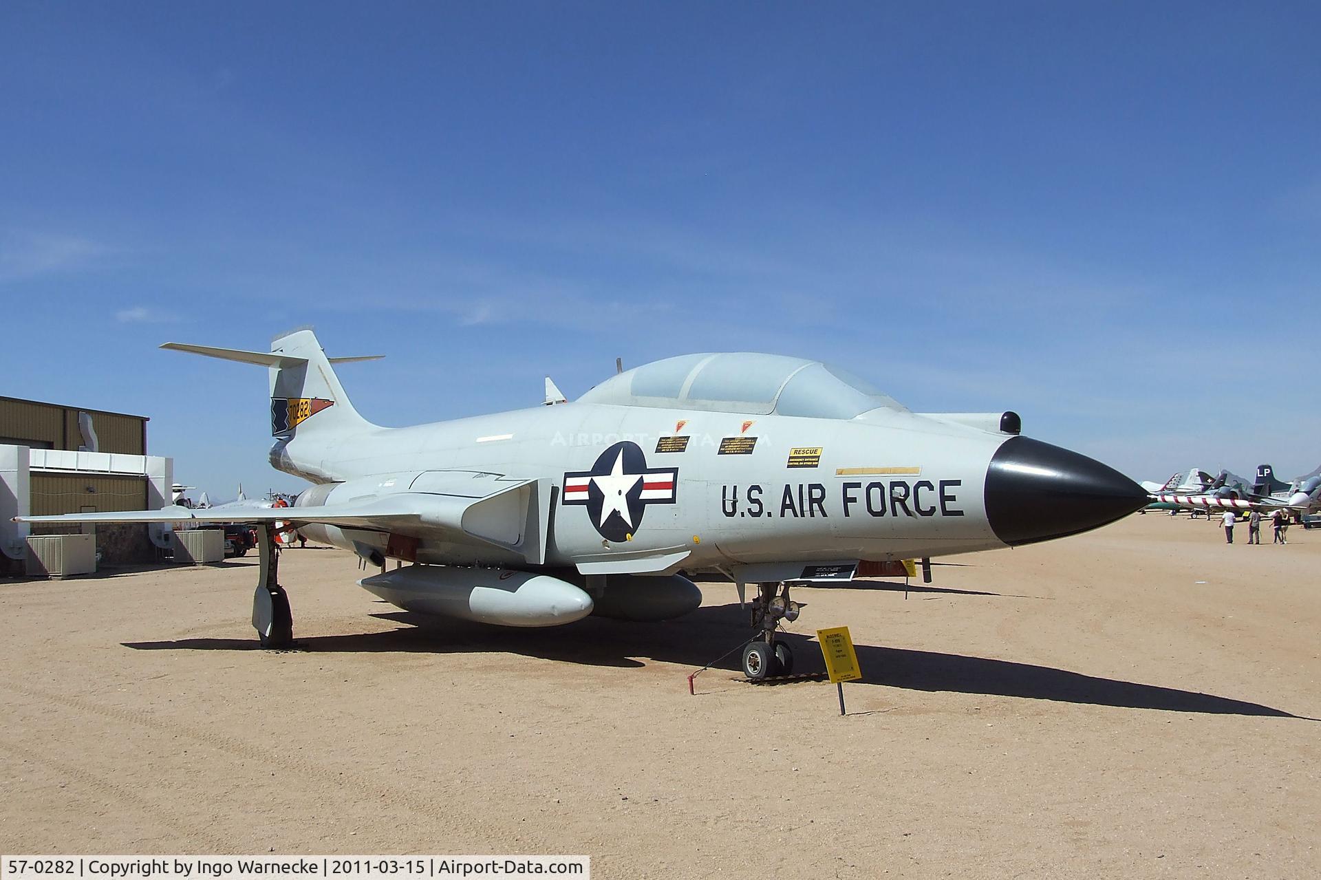 57-0282, 1957 McDonnell F-101B-85-MC Voodoo C/N 460, McDonnell F-101B Voodoo at the Pima Air & Space Museum, Tucson AZ
