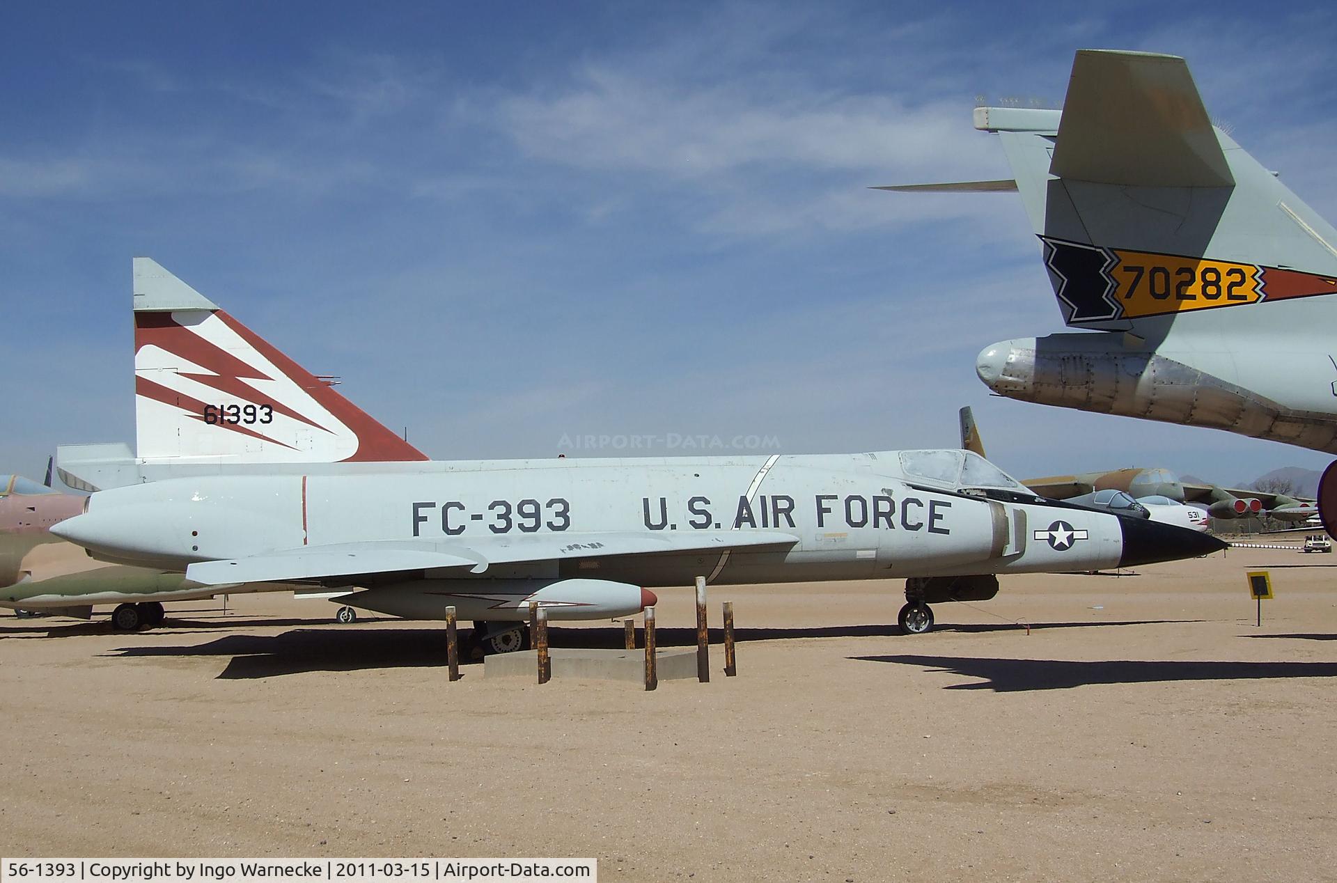56-1393, 1956 Convair F-102A Delta Dagger C/N 8-10-340, Convair F-102A Delta Dagger at the Pima Air & Space Museum, Tucson AZ
