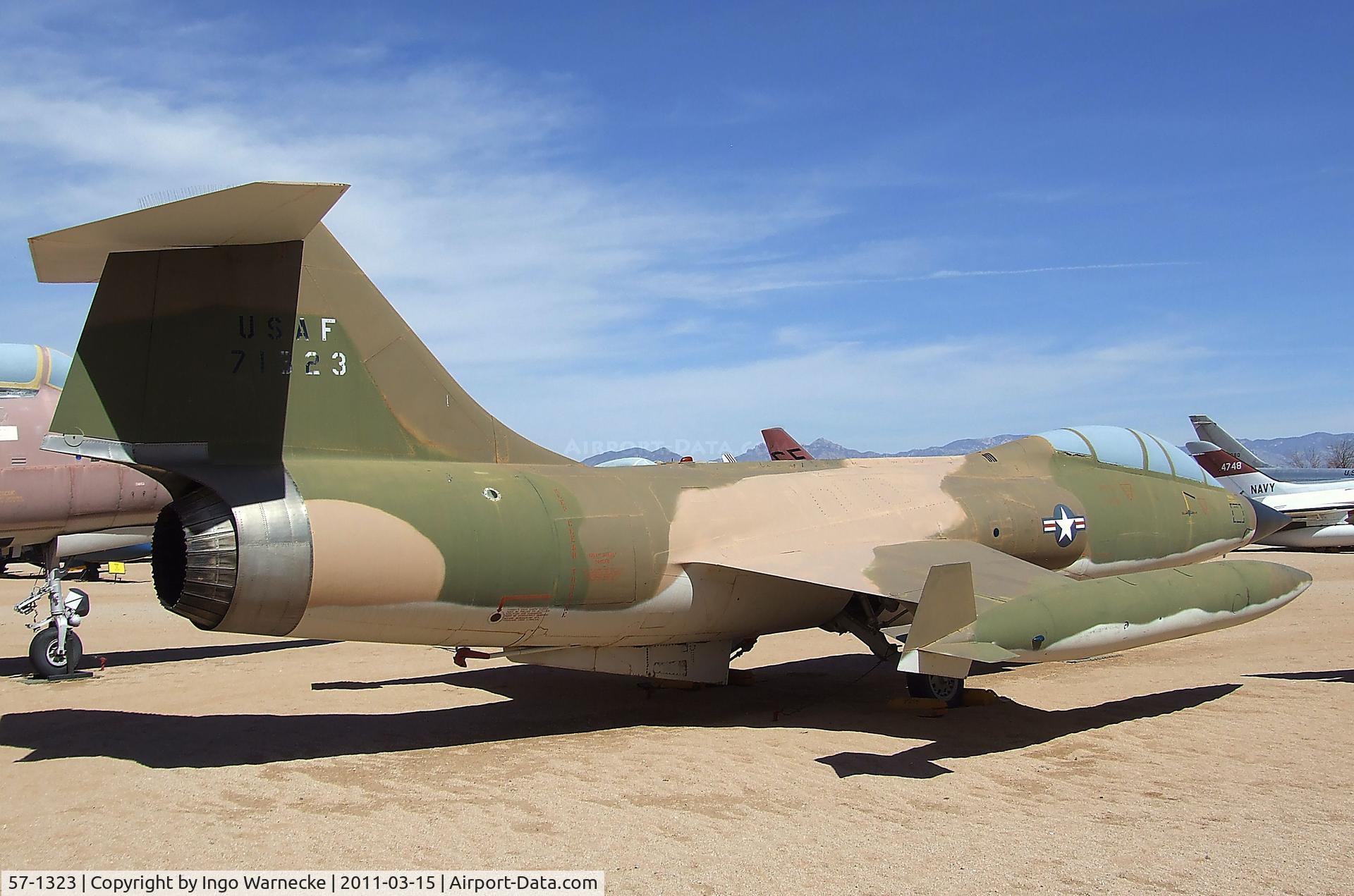 57-1323, 1957 Lockheed F-104D Starfighter C/N 483-5035, Lockheed F-104D Starfighter at the Pima Air & Space Museum, Tucson AZ