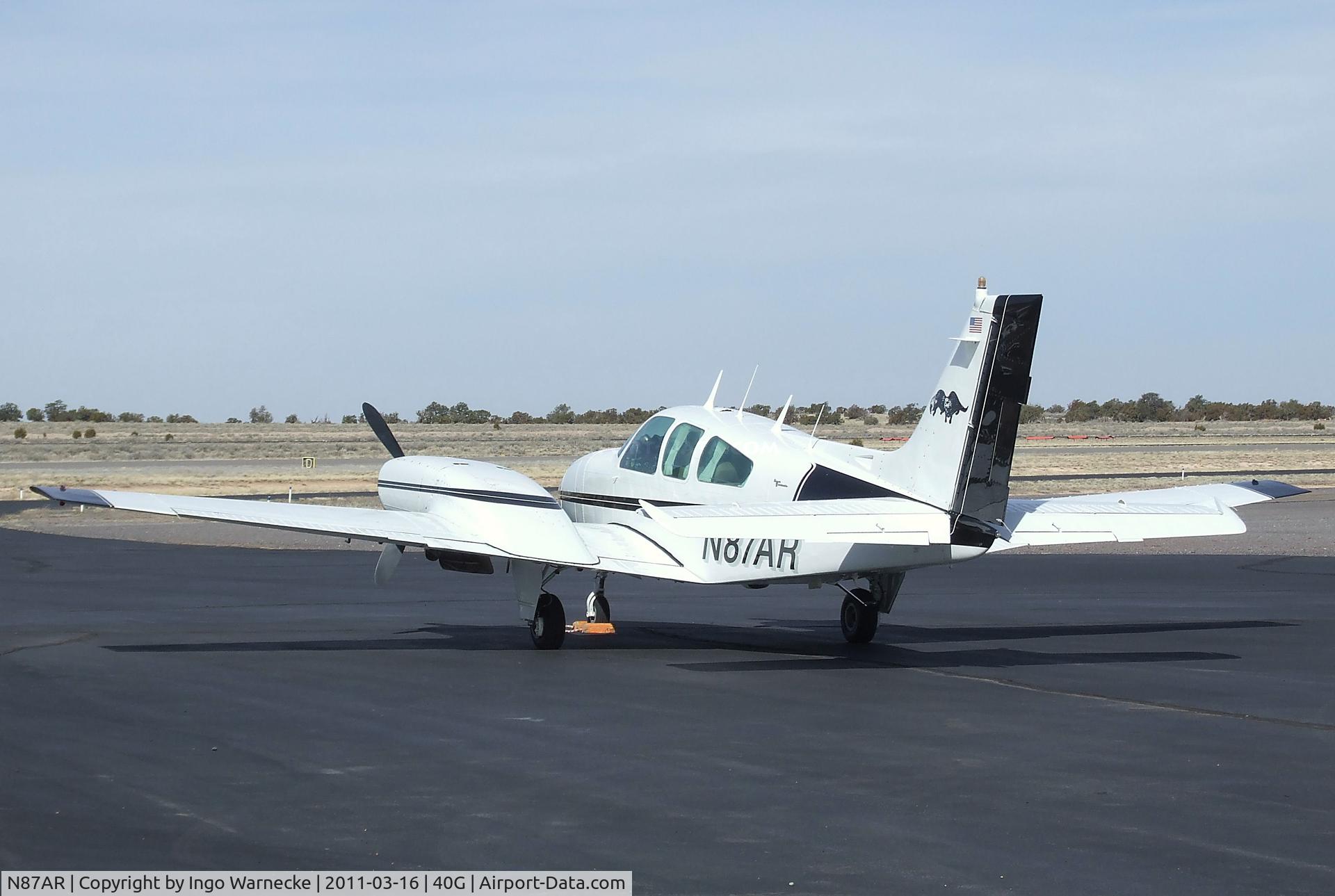 N87AR, 1968 Beech 56TC C/N TG-67, Beechcraft 56TC Turbo Baron at Valle airport, Grand Canyon AZ