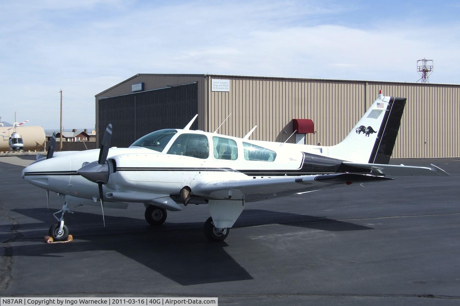 N87AR, 1968 Beech 56TC C/N TG-67, Beechcraft 56TC Turbo Baron at Valle airport, Grand Canyon AZ