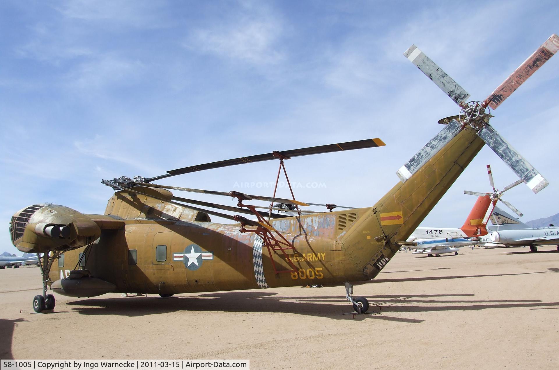 58-1005, 1958 Sikorsky CH-37B Mojave C/N 17850, Sikorsky CH-37B Mojave at the Pima Air & Space Museum, Tucson AZ
