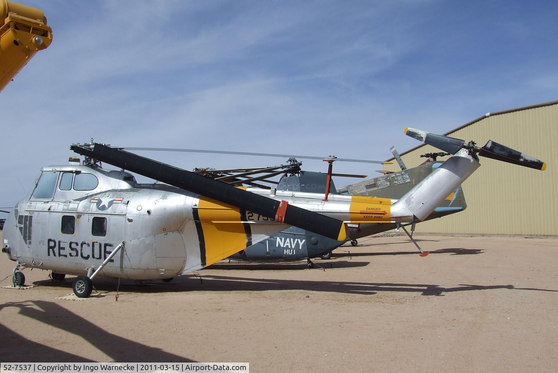 52-7537, 1952 Sikorsky UH-19B Chickasaw C/N 55-640, Sikorsky UH-19B Chickasaw at the Pima Air & Space Museum, Tucson AZ