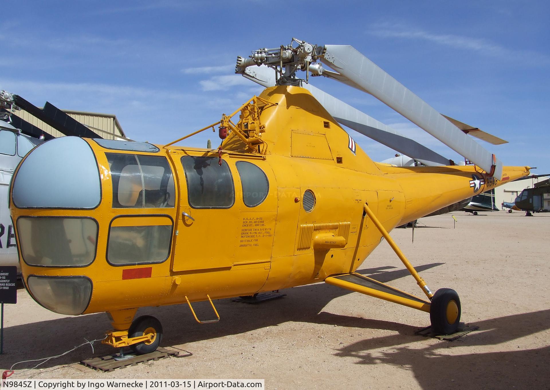 N9845Z, 1949 Sikorsky H-5G C/N 51127, Sikorsky H-5G Dragonfly at the Pima Air & Space Museum, Tucson AZ