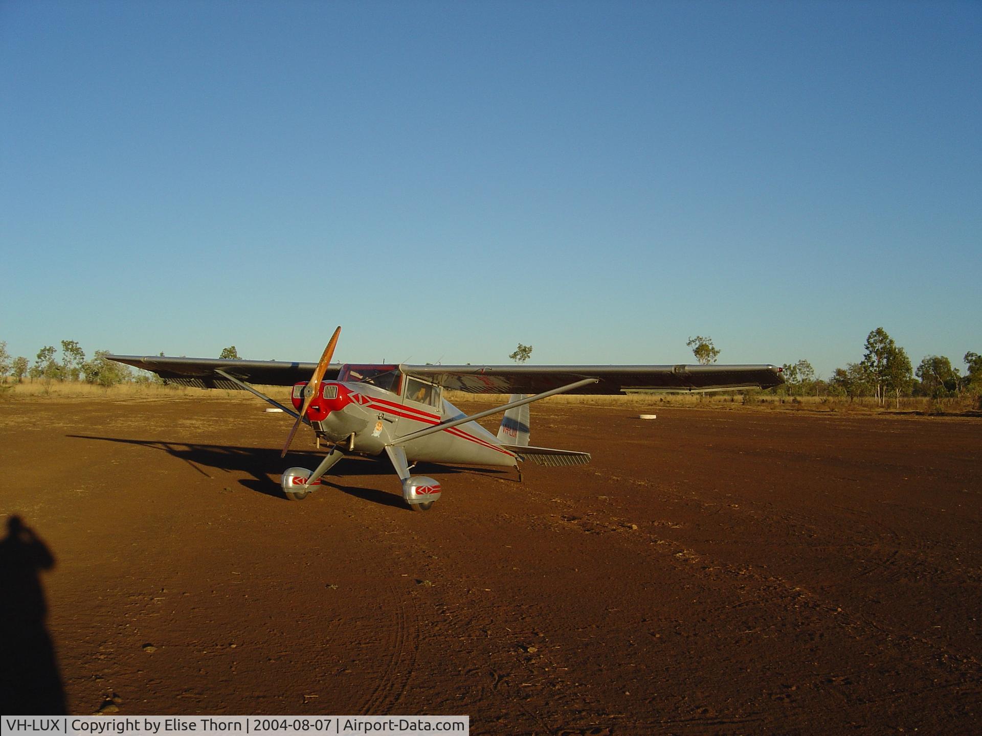 VH-LUX, 1947 Luscombe 8E Silvaire C/N 5934, LUX at Kingfisher Camp (KFC) Bowthorn Station Gulf Country Queensland
