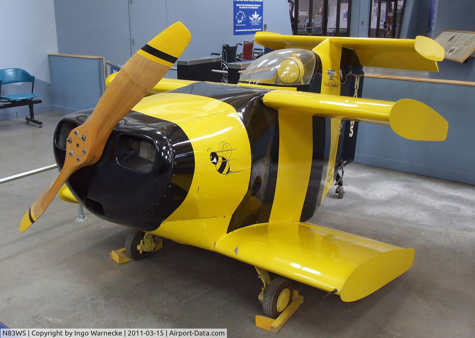 N83WS, Starr Bumble Bee C/N 1, Robert Starr Bumblebee (world's smallest aircraft) at the Pima Air & Space Museum, Tucson AZ