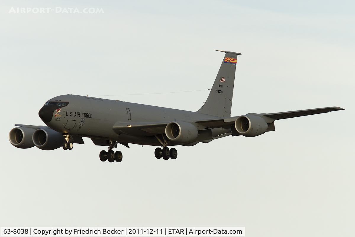63-8038, 1963 Boeing KC-135R Stratotanker C/N 18655, on final
