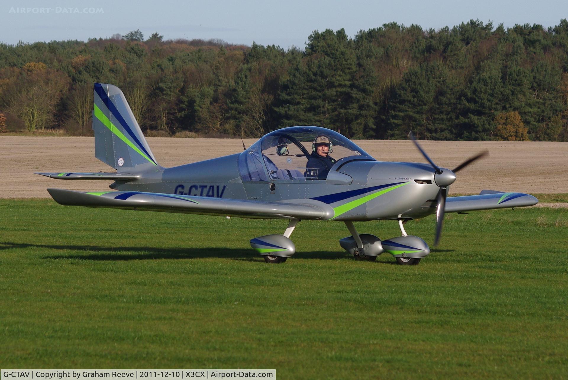 G-CTAV, 2004 Cosmik EV-97 TeamEurostar UK C/N 2129, Just landed at Northrepps.