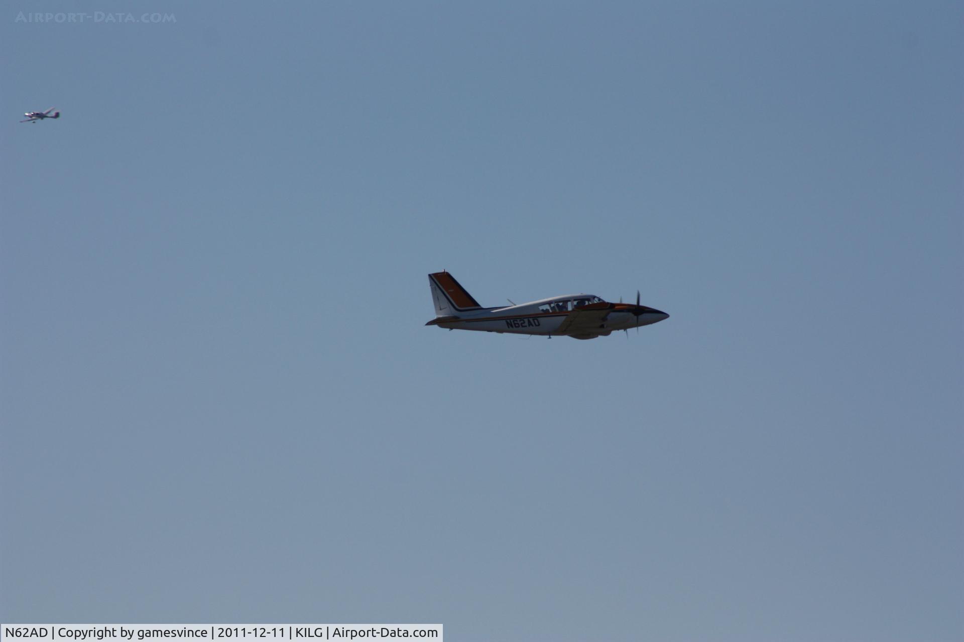 N62AD, 1973 Piper PA-23-250 C/N 27-7305070, N134KC in the background
