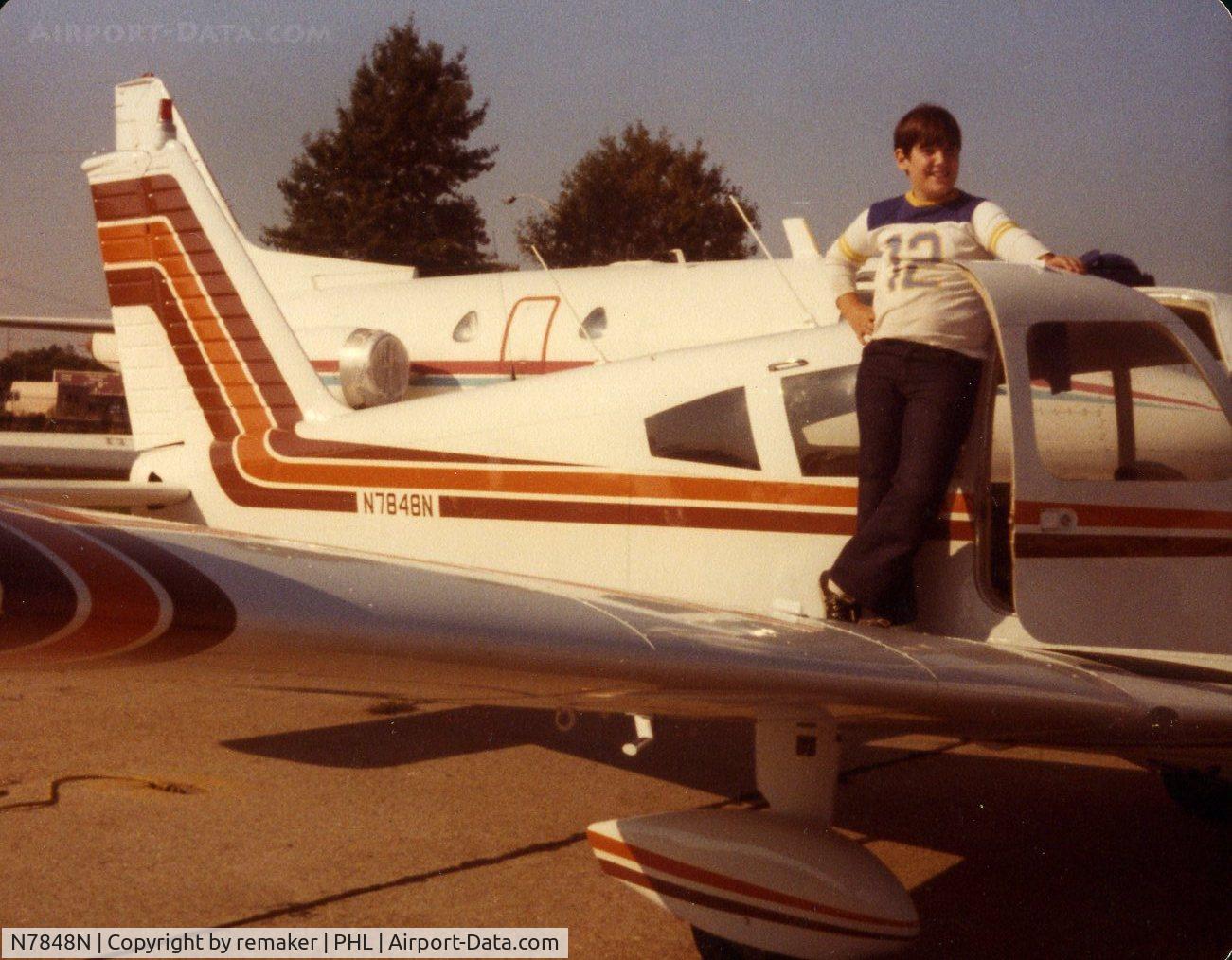 N7848N, 1969 Piper PA-28-180 Cherokee C/N 28-5304, 1981 shot, likely at PHL.
