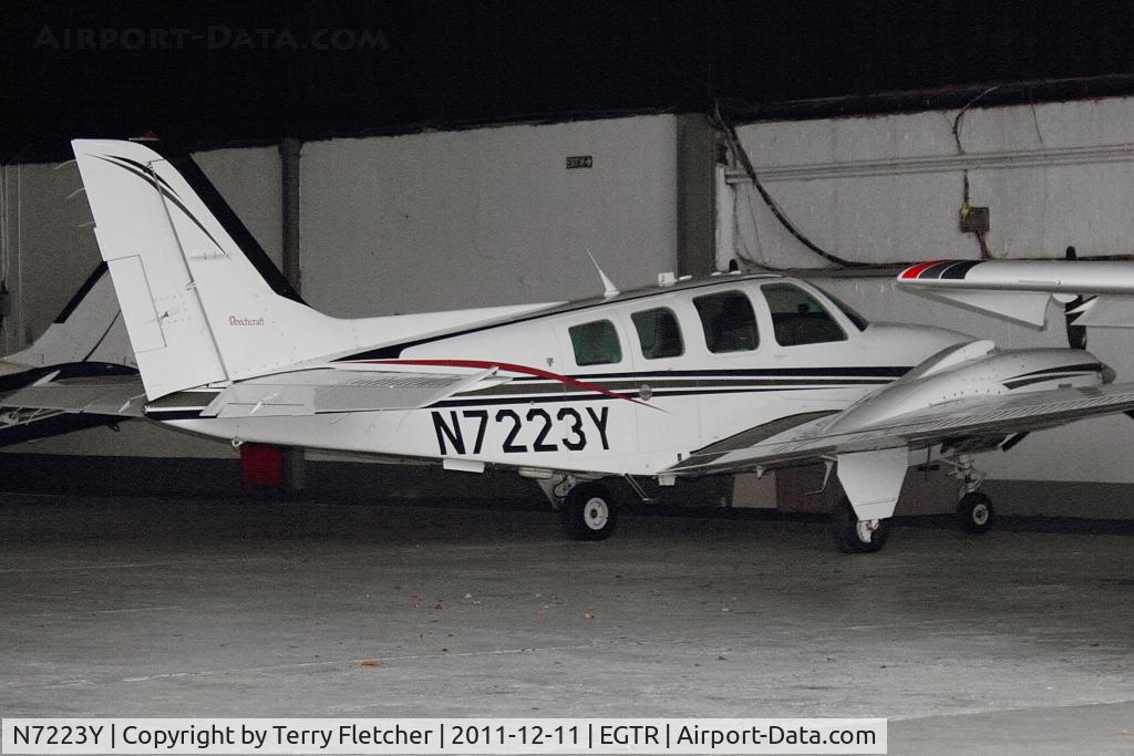 N7223Y, 1985 Beech 58 Baron C/N TH-1456, 1985 Beech 58, c/n: TH-1456 at Elstree