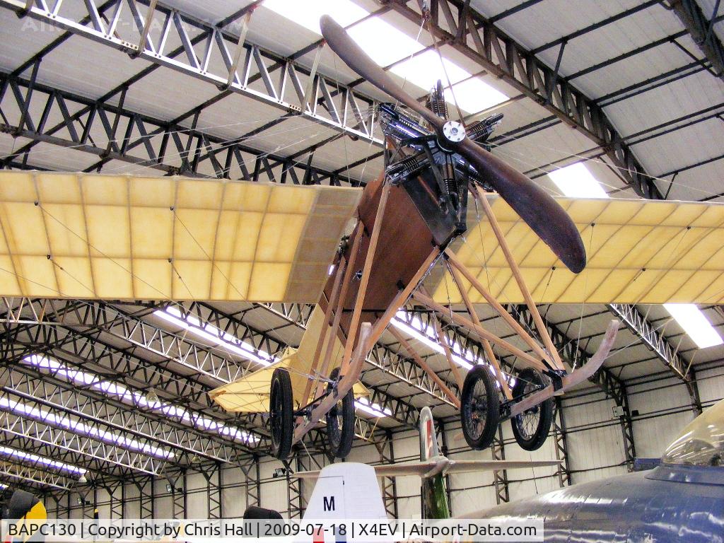 BAPC130, Blackburn 1911 Monoplane Replica C/N BAPC130, The Museum's Blackburn Mercury Monoplane replica was built for Yorkshire Television for the Edwardian drama series 'Flambards', and was taxied with a car engine.