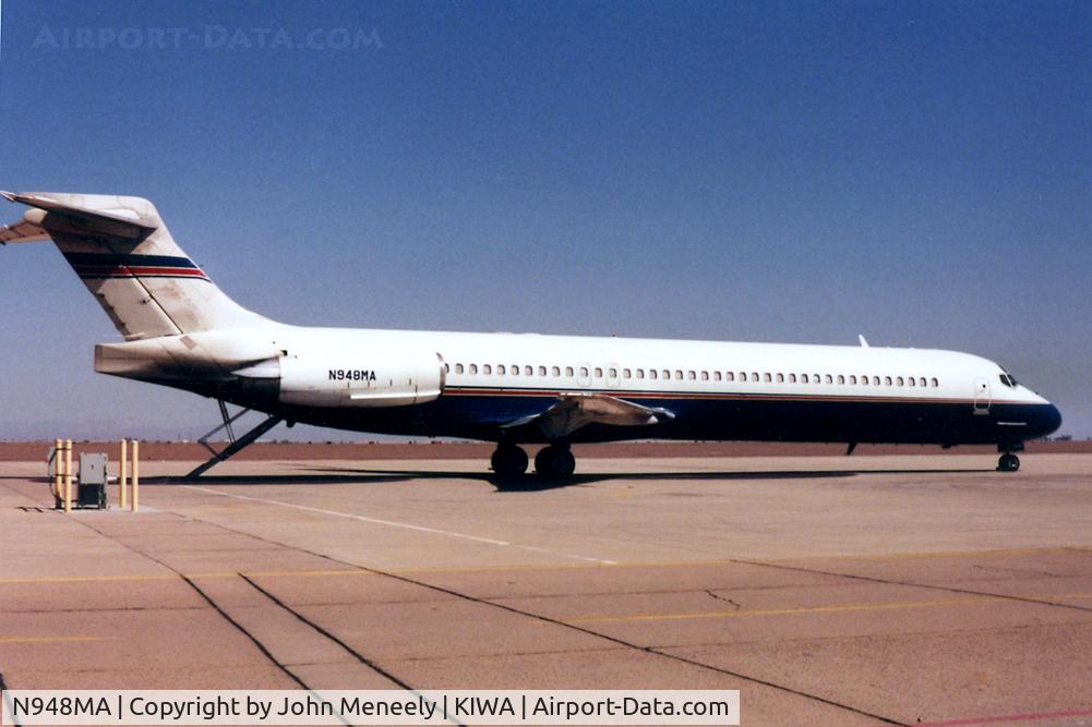 N948MA, 1989 McDonnell Douglas DC-9-87 C/N 49778, Scanned from a print - not sure of the date