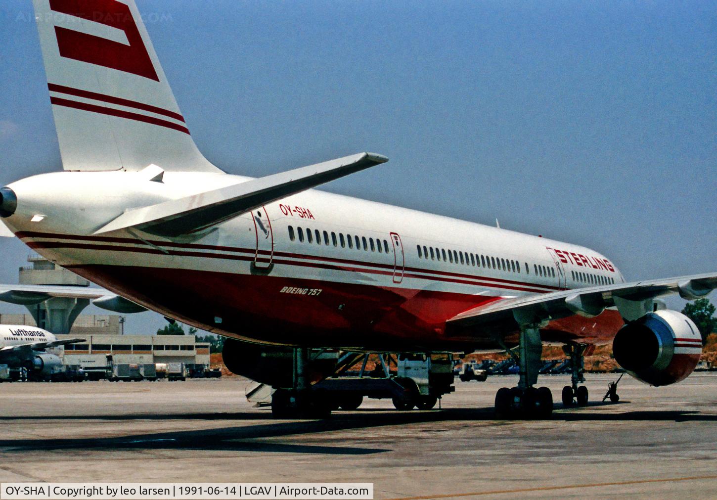 OY-SHA, 1991 Boeing 757-2J4 C/N 25155, Athens Greece 14.6.91