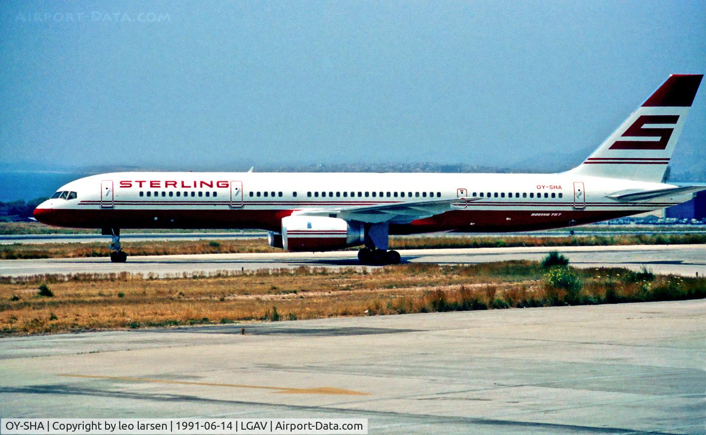 OY-SHA, 1991 Boeing 757-2J4 C/N 25155, Athens Greece 14.6.91