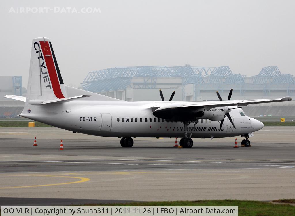 OO-VLR, 1988 Fokker 50 C/N 20121, Parked at the General Aviation area...