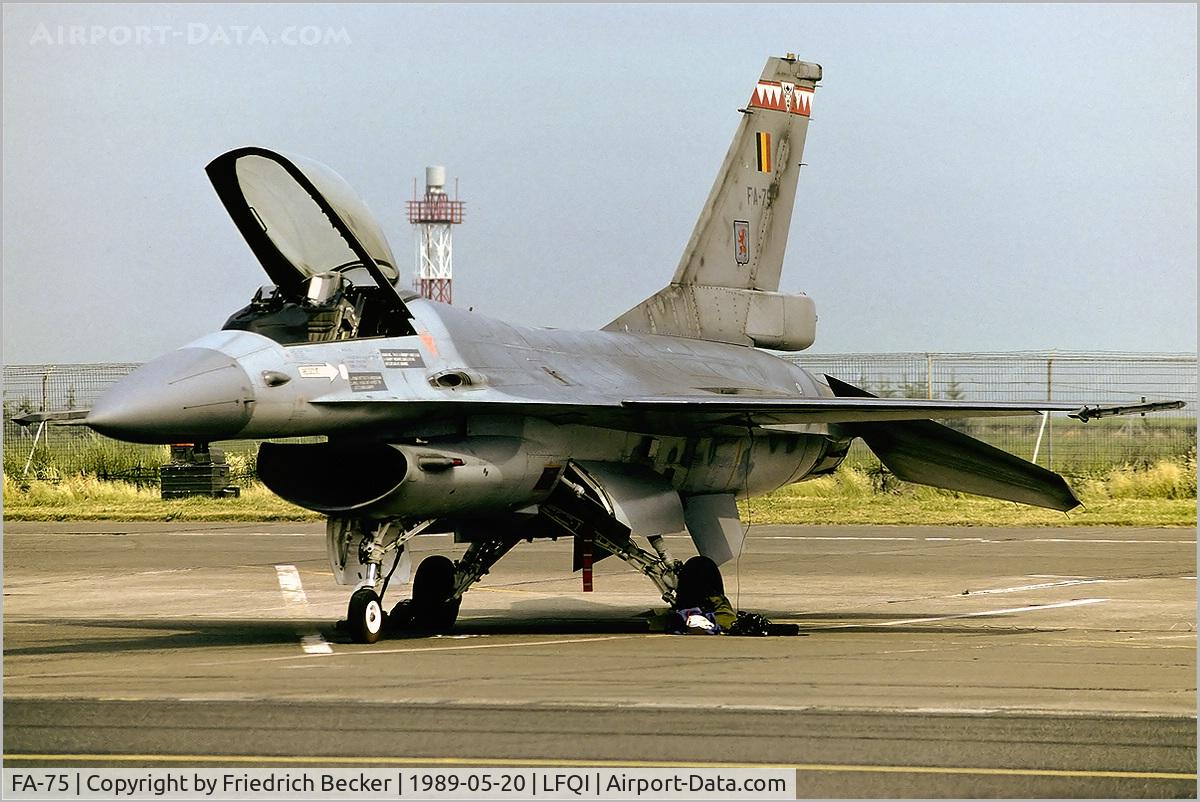 FA-75, 1980 SABCA F-16AM Fighting Falcon C/N 6H-75, static display