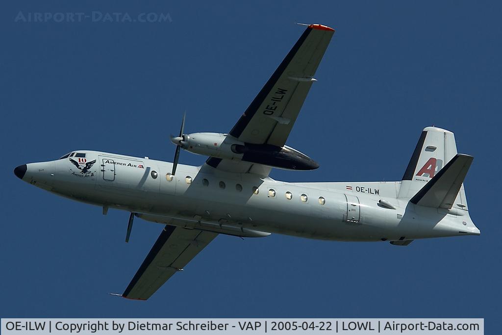 OE-ILW, 1985 Fokker F-27-500 Friendship C/N 10681, Amerer Air Fokker 27