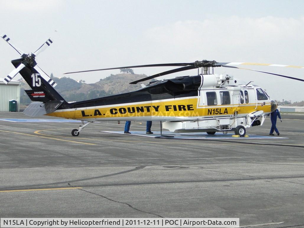 N15LA, 2004 Sikorsky S-70A Firehawk C/N 702846, Parked on LA CO Air Ops helipad 2 and being re-fueled for next call out