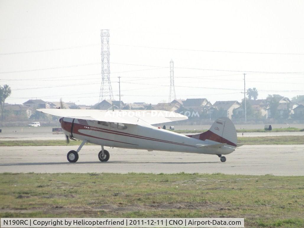 N190RC, 1953 Cessna 190 C/N 16056, On taxiway Novemeber headed for runway 26