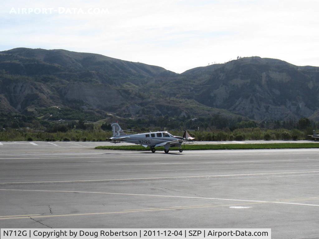 N712G, Hawker Beechcraft G36 C/N E-3965, 2011 Hawker Beech G36 BONANZA, Continental IO-550-B 300 Hp, landing roll Rwy 22