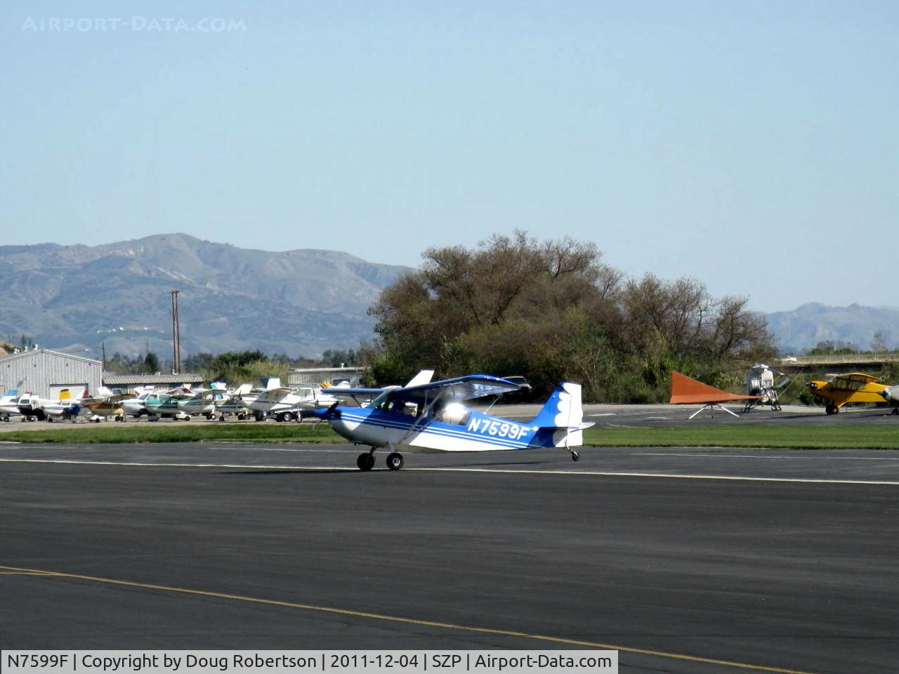 N7599F, 1970 Champion 7ECA Citabria C/N 745-70, 1970 Champion 7ECA CITABRIA, Lycoming O-235 115 Hp, Young Eagles Flight, taxi off the active
