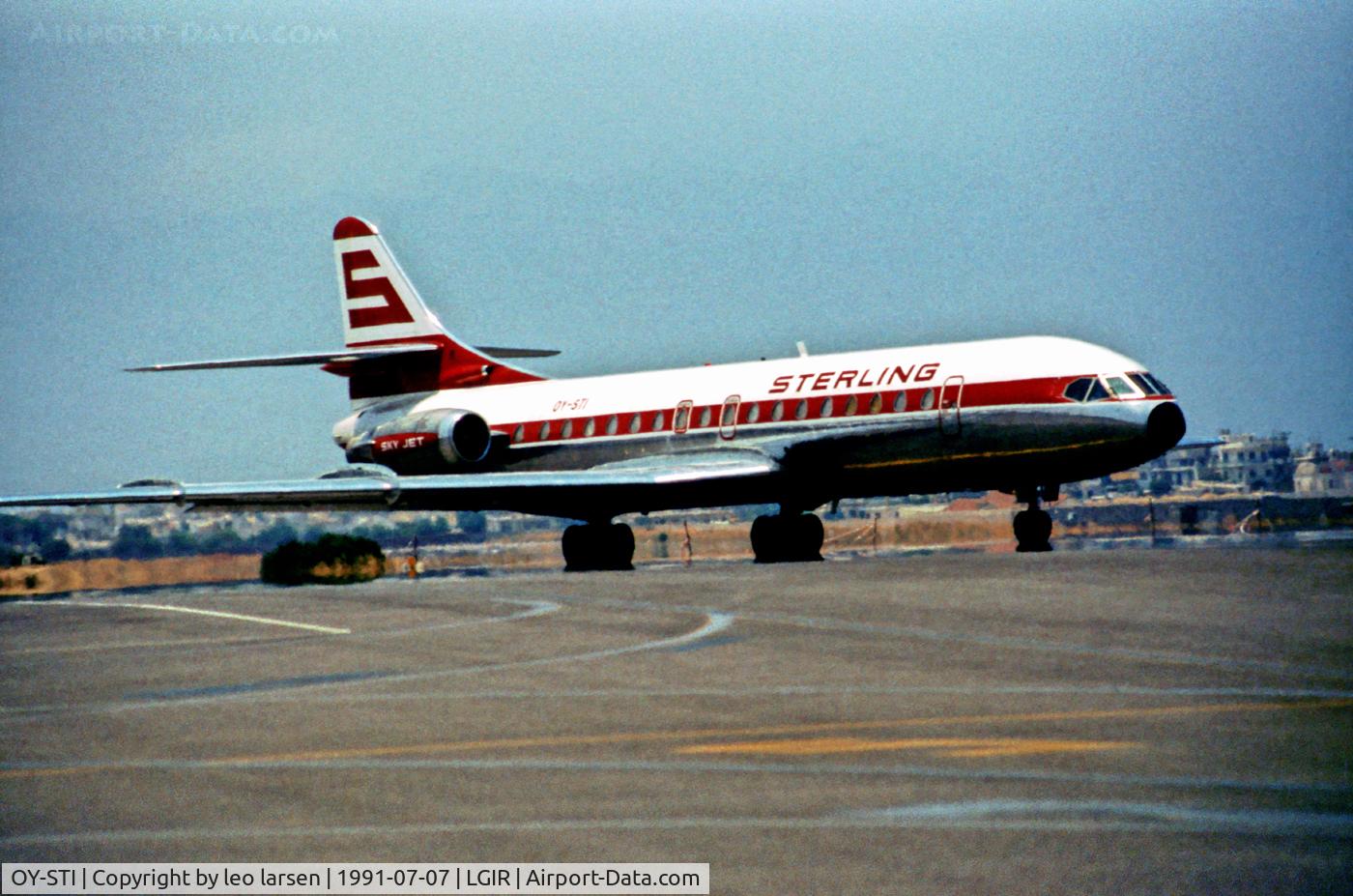 OY-STI, 1969 Sud Aviation SE-210 Caravelle 10B3 Super B C/N 265, Heraklion Greece 7.7.91