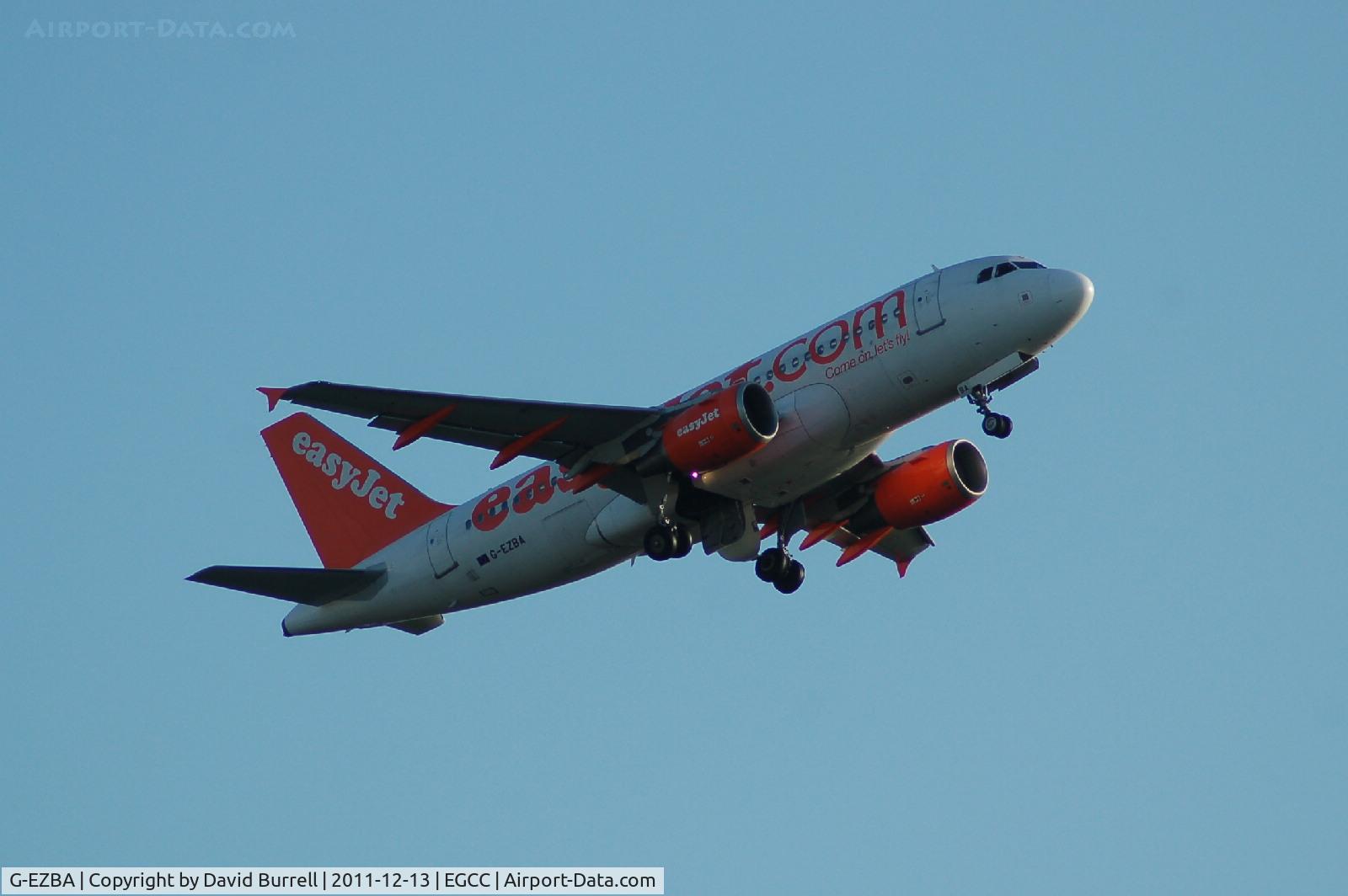 G-EZBA, 2006 Airbus A319-111 C/N 2860, Easyjet Airbus A319 Taking off Manchester Airport