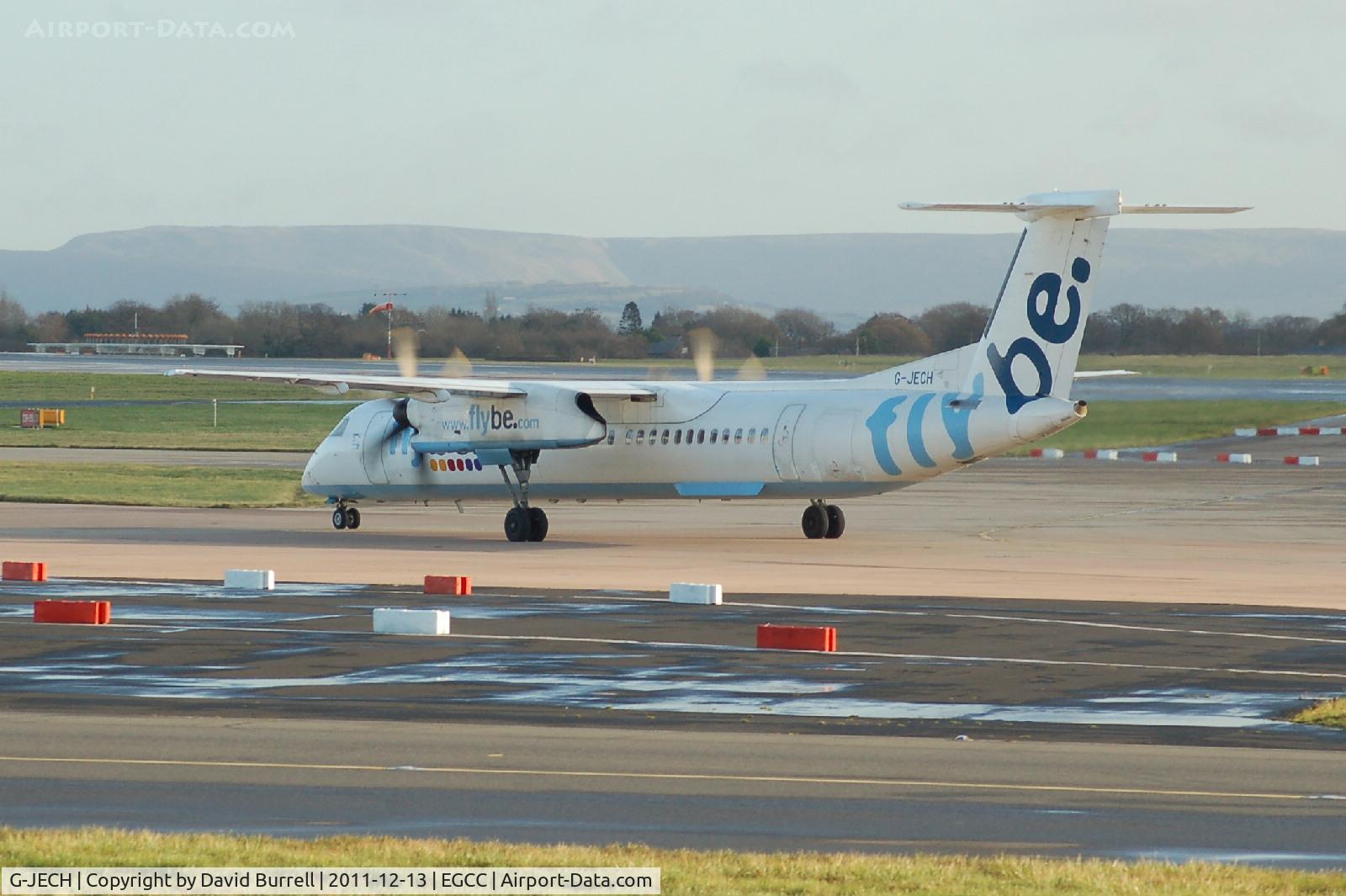 G-JECH, 2005 De Havilland Canada DHC-8-402Q Dash 8 C/N 4103, Flybe De Havilland Canada DHC-8 -402Q taxiing Manchester Airport.