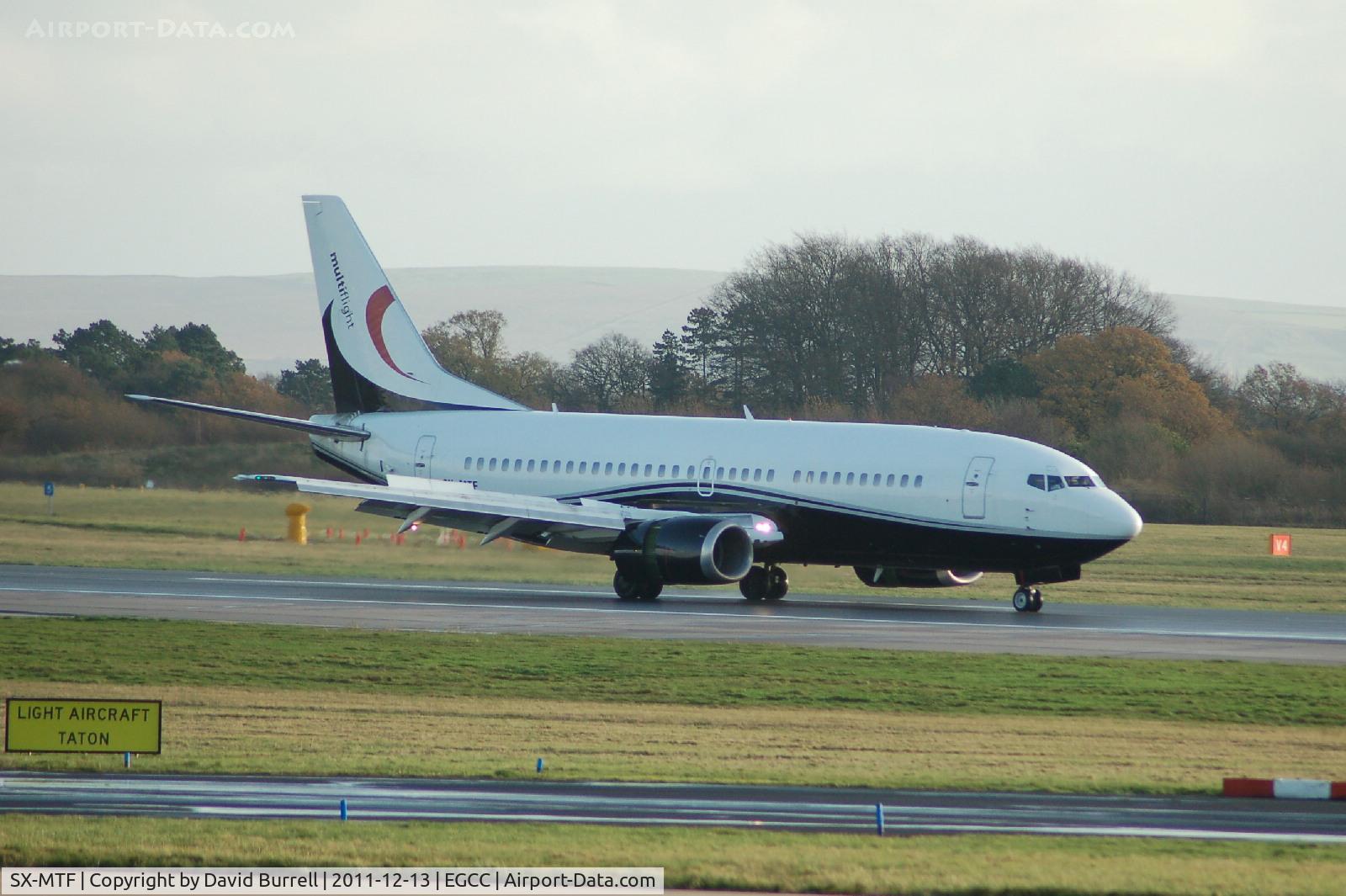 SX-MTF, 1987 Boeing 737-329 C/N 23774, Multiflight Boeing 737 Landed Manchester Airport.