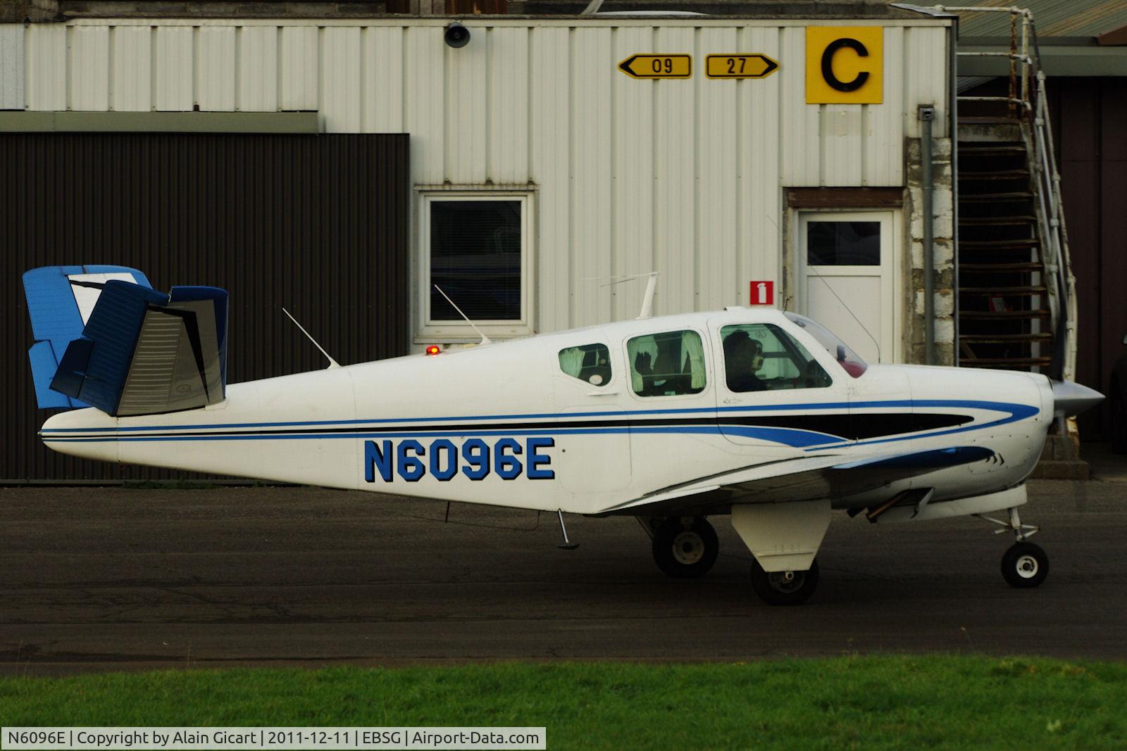 N6096E, 1959 Beech K35 Bonanza C/N D-6036, Saint Ghislain airport resident