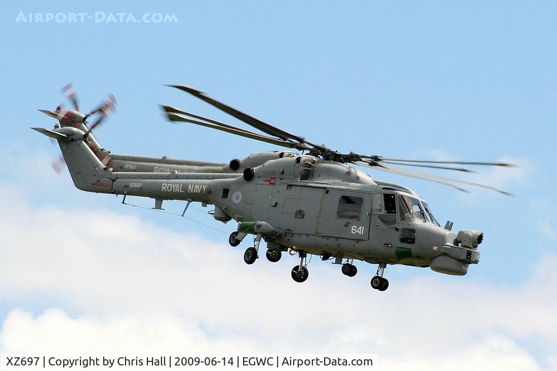 XZ697, 1980 Westland Lynx HMA.8 C/N 145, Royal Navy Lynx displaying at the Cosford Air Show