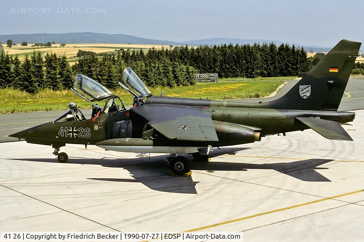 41 26, Dassault-Dornier Alpha Jet A C/N 0126, transient at Fliegerhorst Pferdsfeld