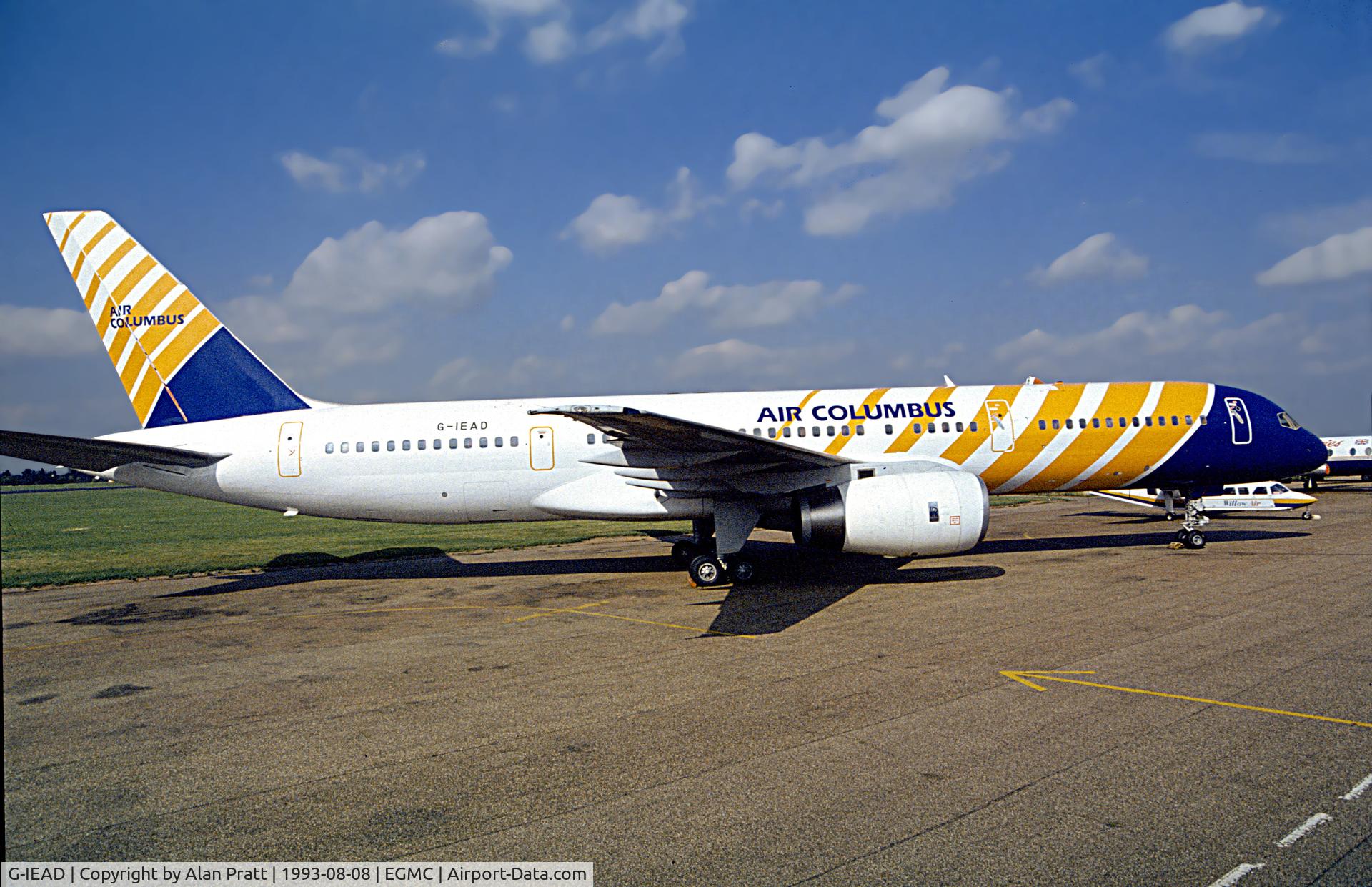 G-IEAD, 1990 Boeing 757-236 C/N 24771, fresh out of the paintshop in Air Columbus livery
